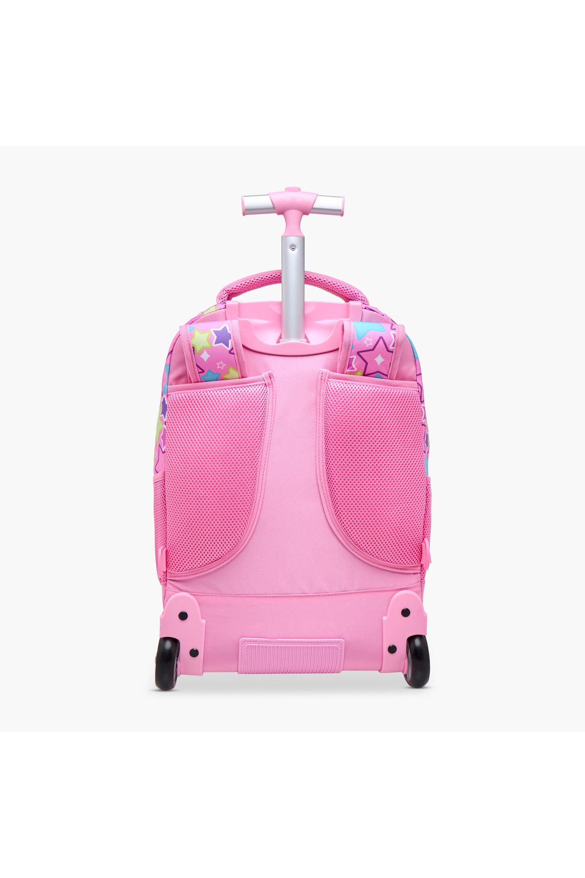 Unique--O Unicorn Print Trolley Backpack with Retractable Handle and Pom-Pom Charm - 32x22x47 cms 4