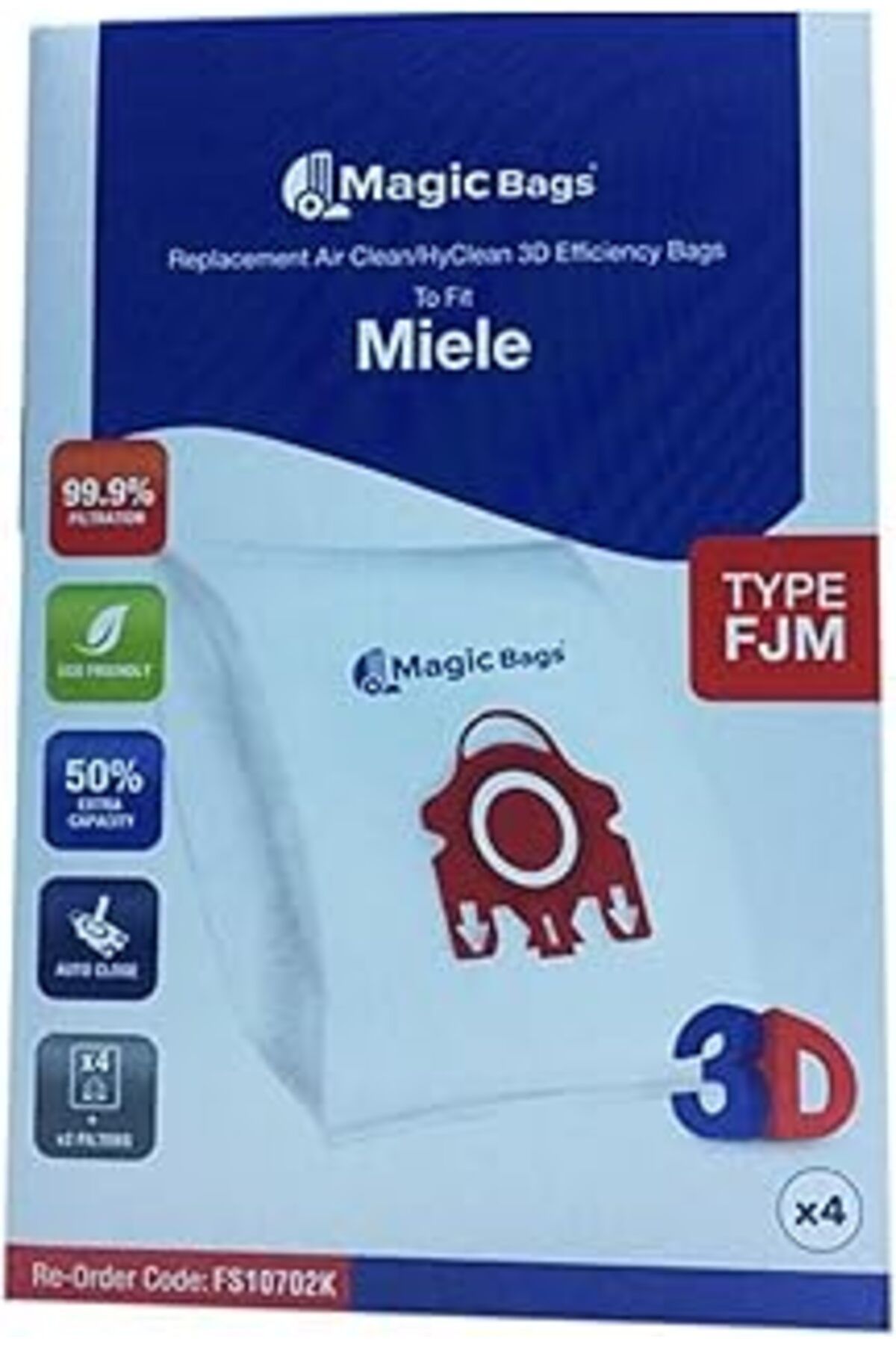 ASİTAN Seninürünün Senin Ürünün Miele Complete C1 Ile Uyumlu 5 Katlı Bez Toz Torbası 4 Adet