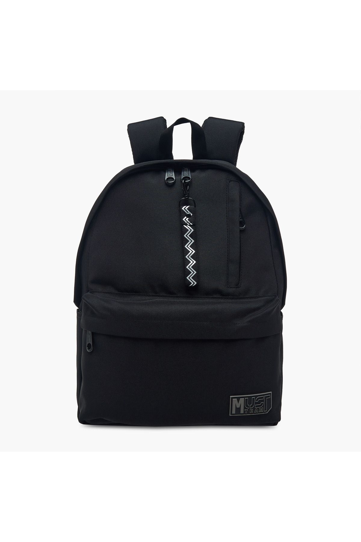 MUST-MUST Textured Backpack with Zip Closure and Adjustable Strap - 32x17x42 cms 1