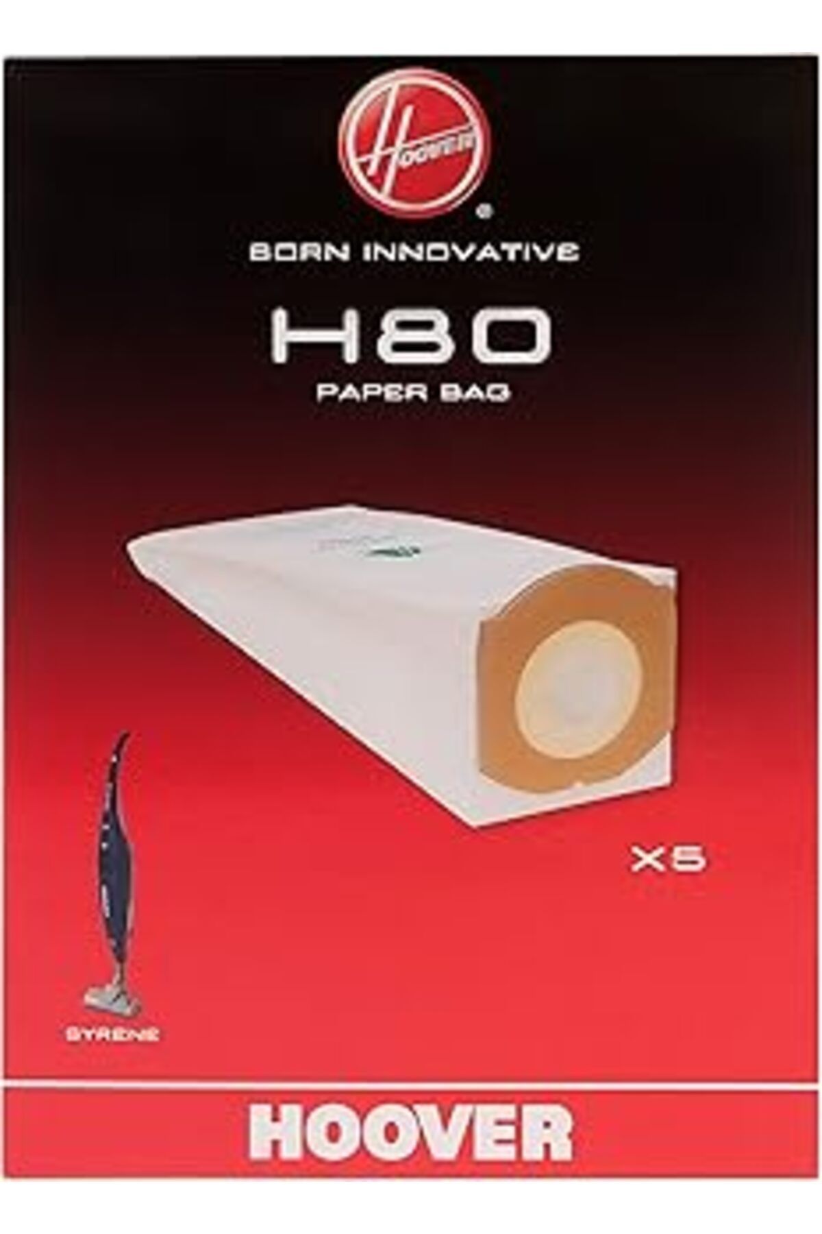 NETWORK ART Hoover H80 Elektrikli Süpürge Torbaları, Orijinal, Kağıt, Koku Önleyici, Ekstra Kapasiteli, Syrene