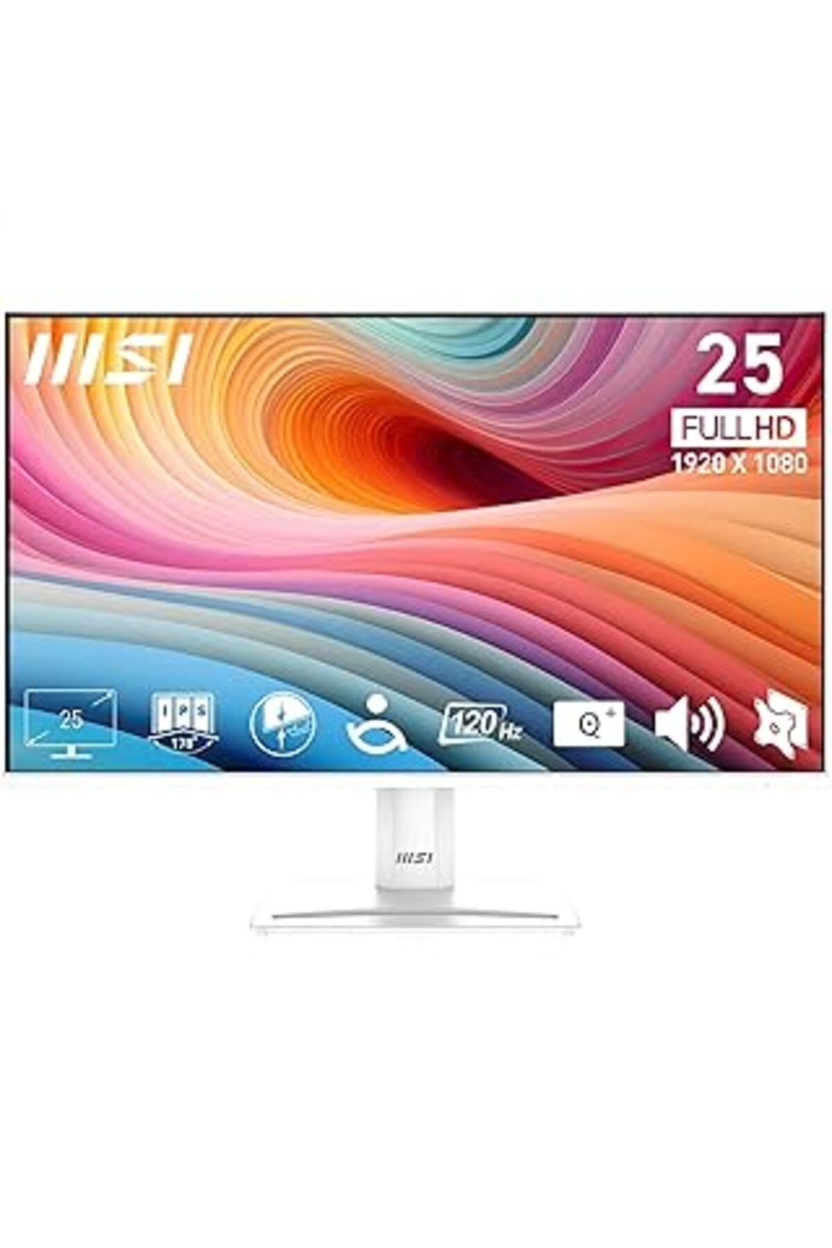 NETWORK ART Msi 24.5" Pro Mp251W E2, Kurumsal Monitör, Fhd, 16:9 Flat, Ips, 120Hz 1Ms Adaptive-Sync Beyaz