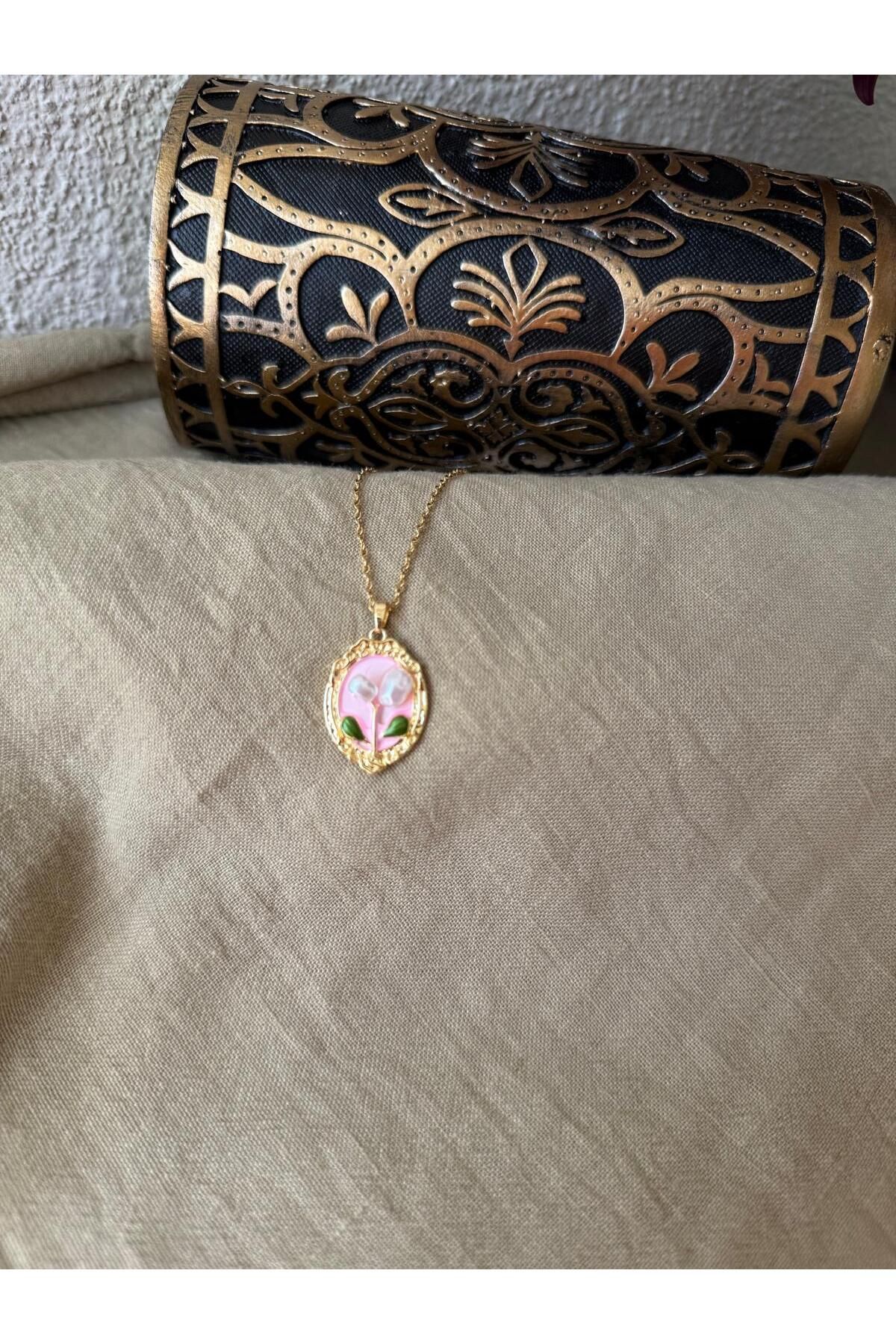 Taure Accessoires mineli çelik kolye