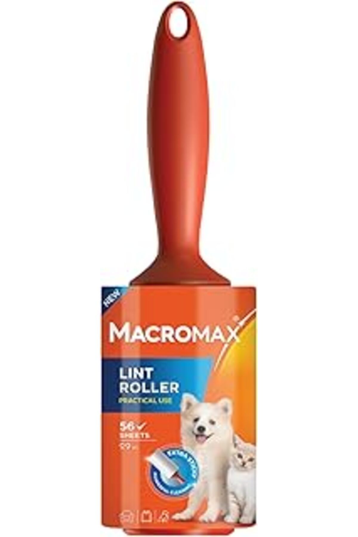 Mu Art Ahşap Macromax Tüy Toplayıcı Rulo 56 Yaprak, Ekstra Yapışkanlı Kedi Köpek Tüyü Toz Toplama Rulosu