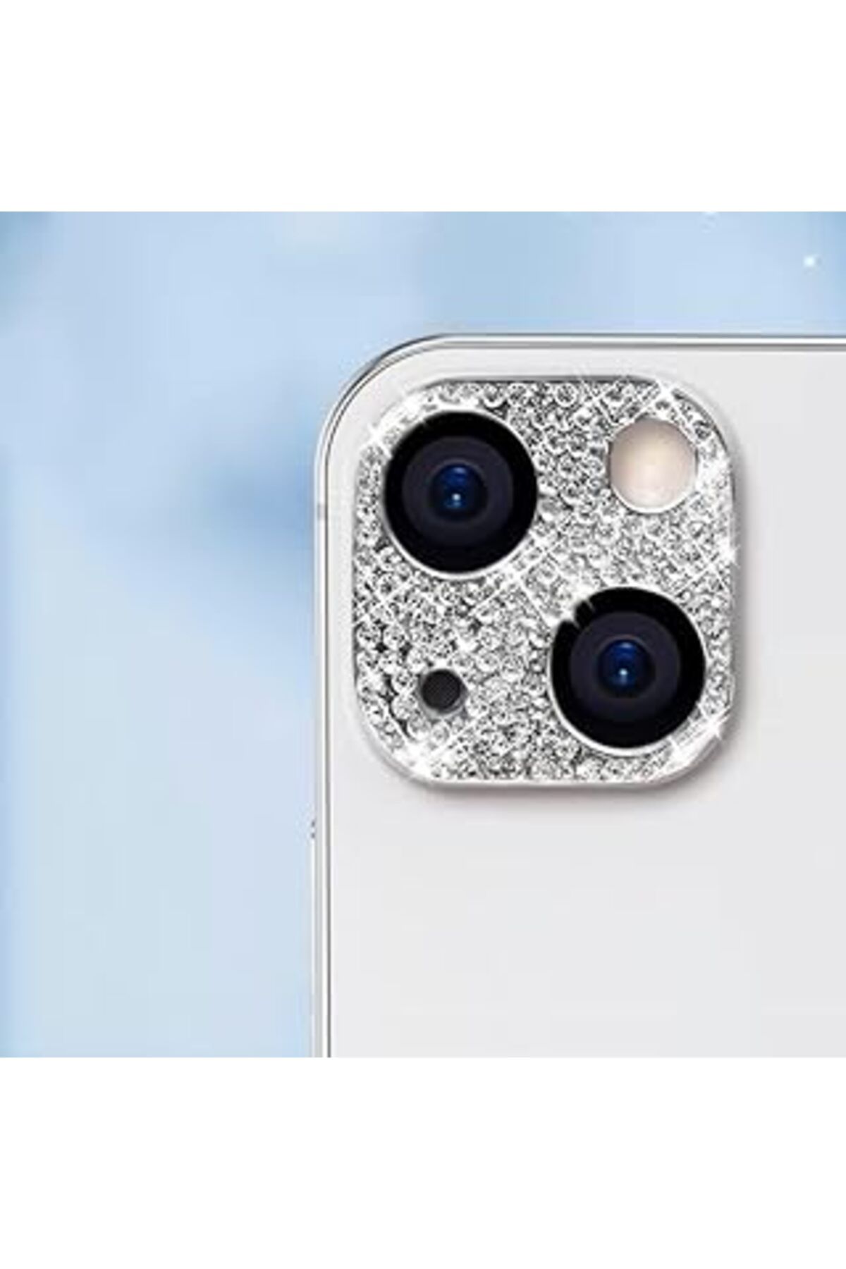 NETWORK ART İphone 12 Pro İle Uyumlu Kırılmayı Önleyen Kamera Lens Koruma Kamera Koruma Taşlı Elmas Lens Koruma