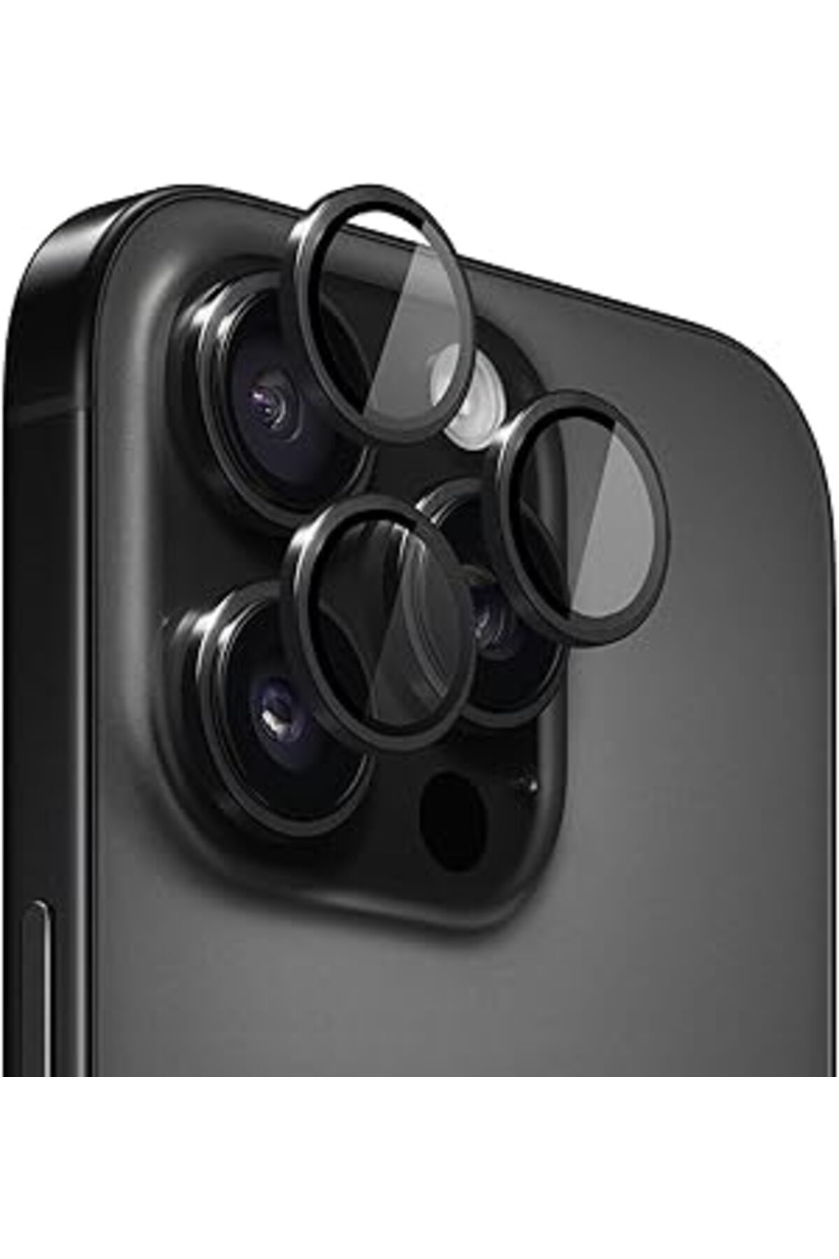 NETWORK ART Microsonic Apple Iphone 16 Pro Max Tekli Kamera Lens Koruma Camı Siyah