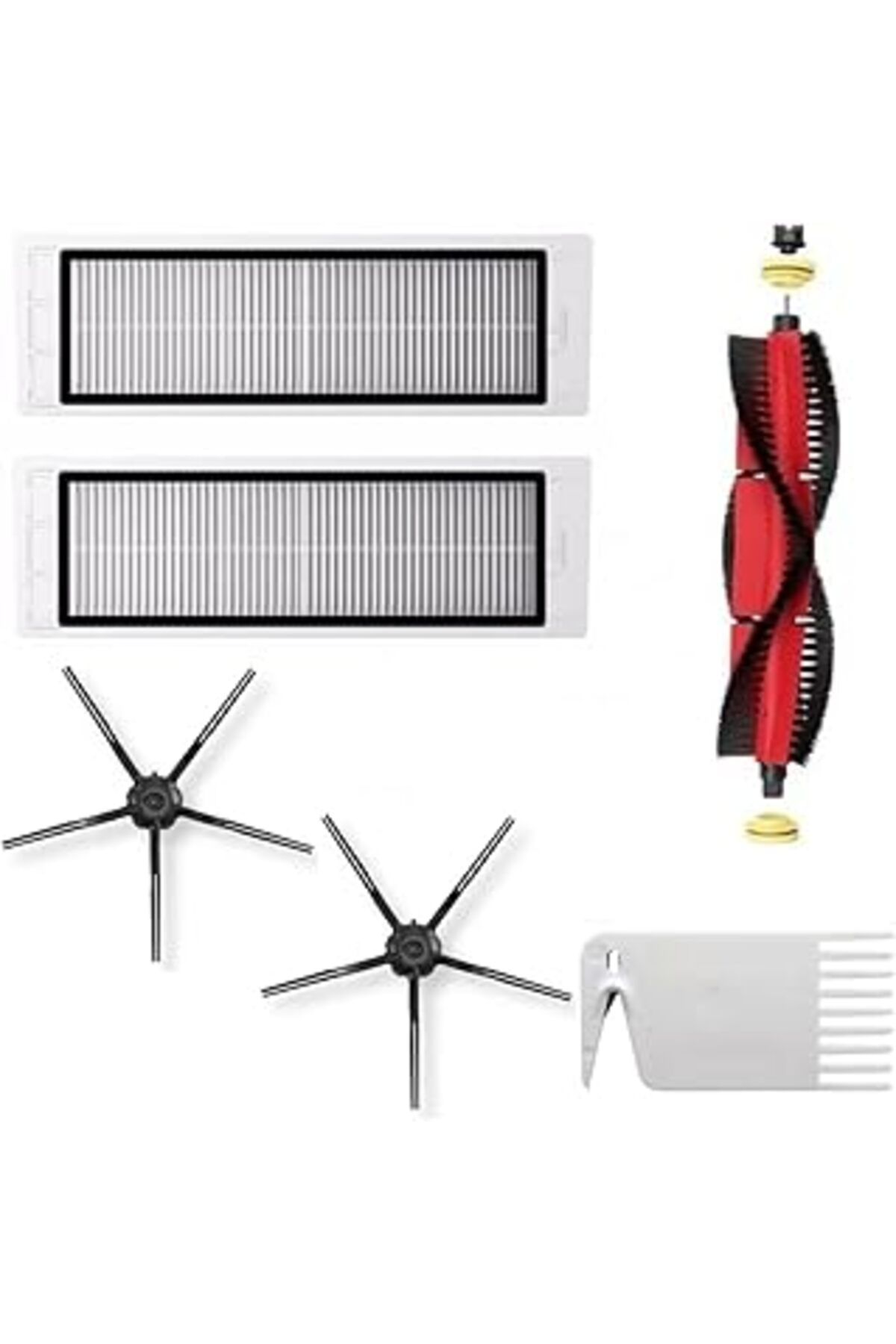 Pazarcan Ibrush 5 Parça Roborock S5 Max Basic Set, Roborock S5 Max S50 S6 S6 Maxv S6 Pure Ile Uyumlu Basic 5