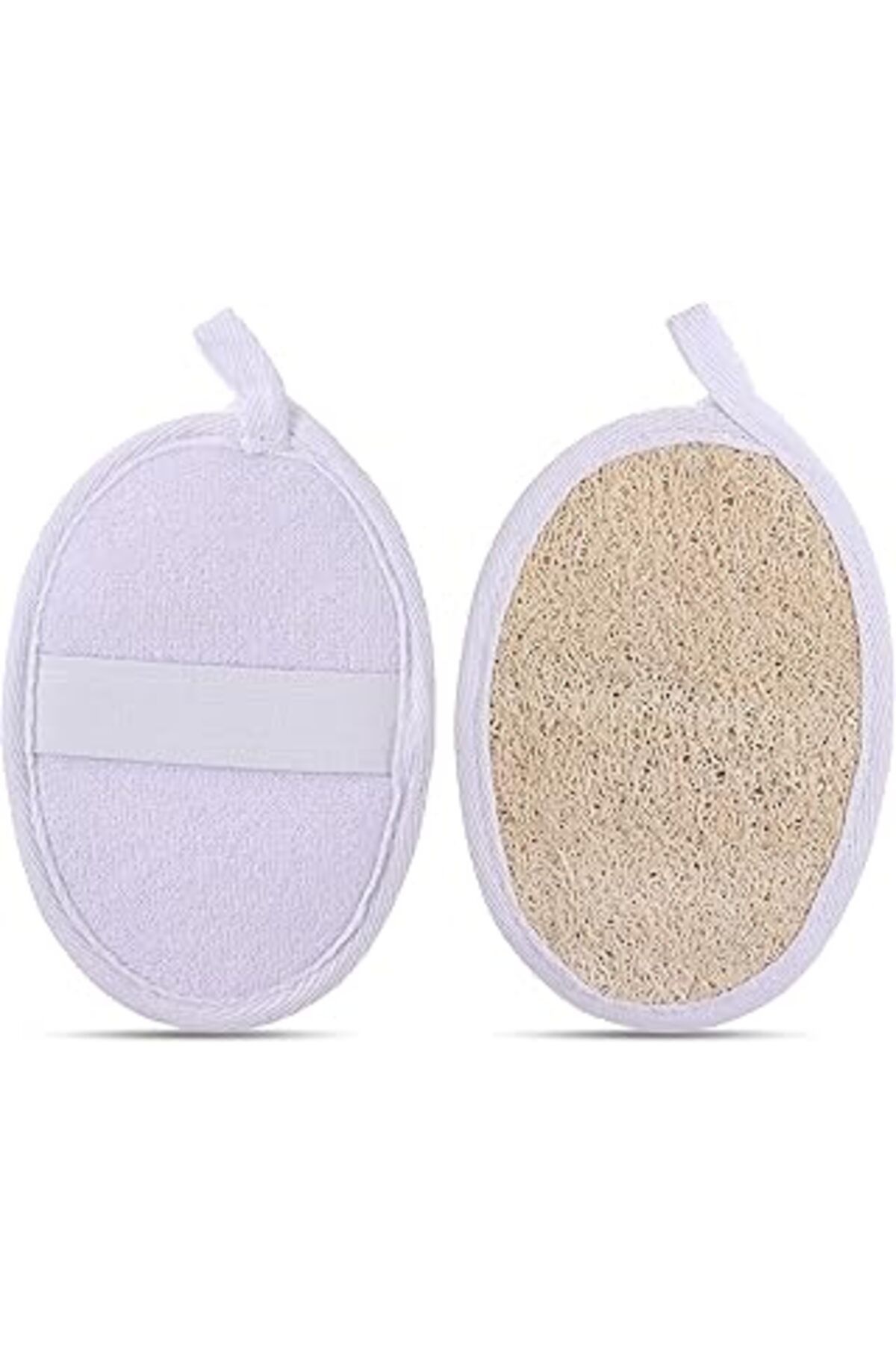 Qedii Zeyiyer 2 Adet Doğal Lif Kabağı Süngeri, 17 X 10 Cm Doğal Lif Kabağı Süngeri Peeling Vücut Fırçası,
