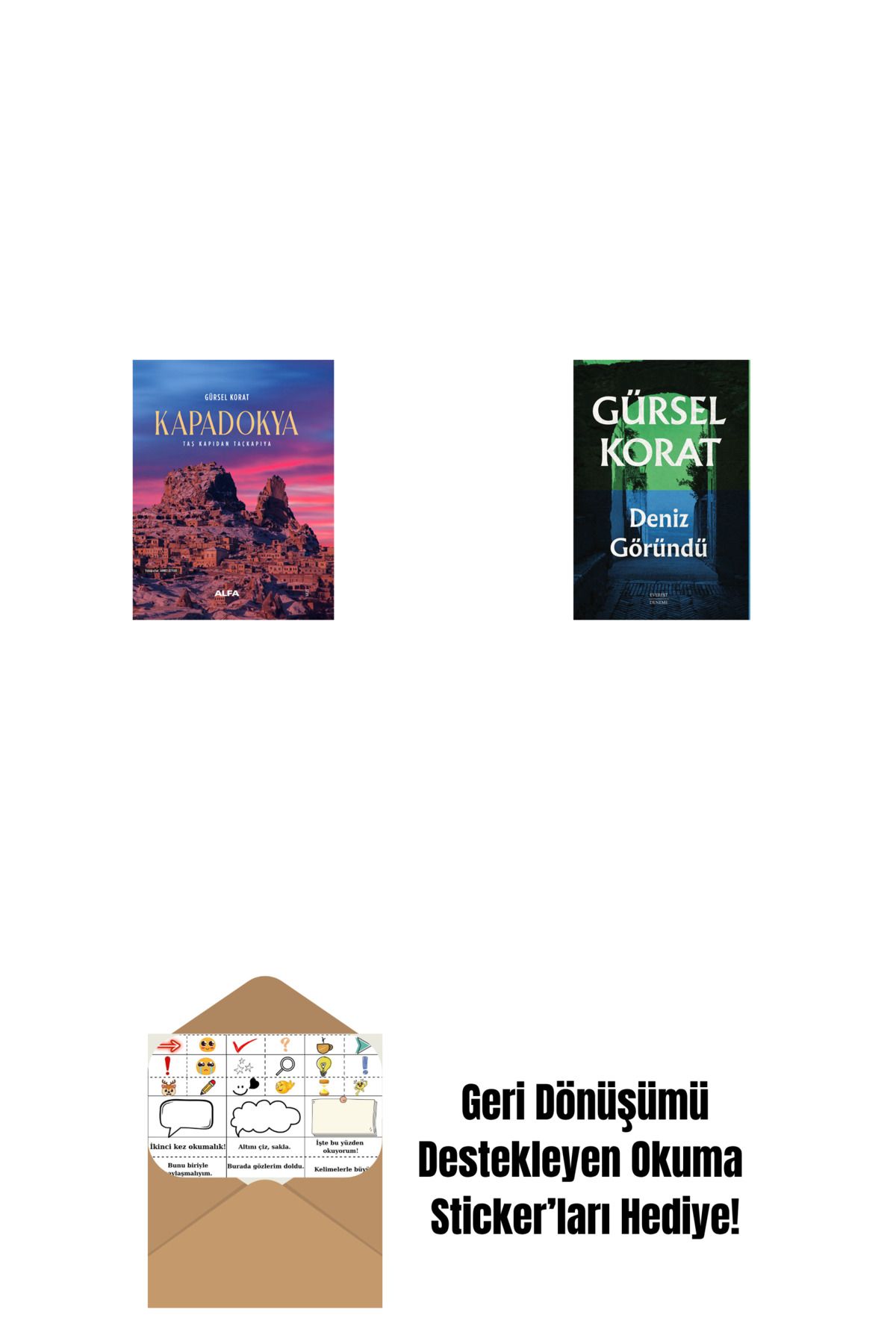 Everest Yayınları Kapadokya (Ciltli) + Deniz Göründü + Okuma Sticker'ları