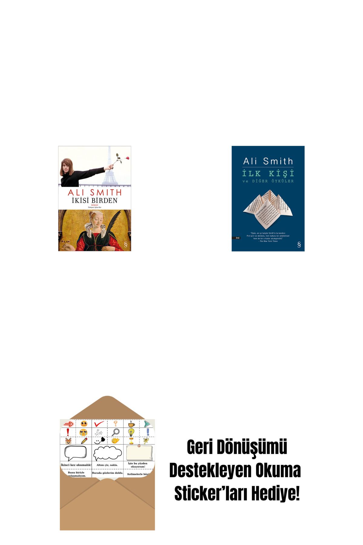 Everest Yayınları İkisi Birden + İlk Kişi ve Diğer Öyküler + Okuma Sticker'ları