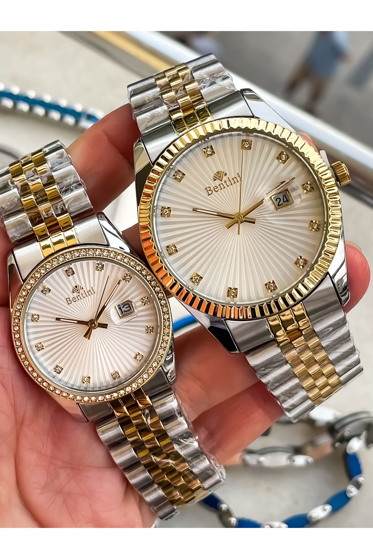 Bentini YENİ SEZON ÇELİK SEVGİLİ SAATİ BAY SAAT KADIN ERKEK SAAT ÇİFT SAATİ SEVGİLİLER GÜNÜ HEDİYESİ