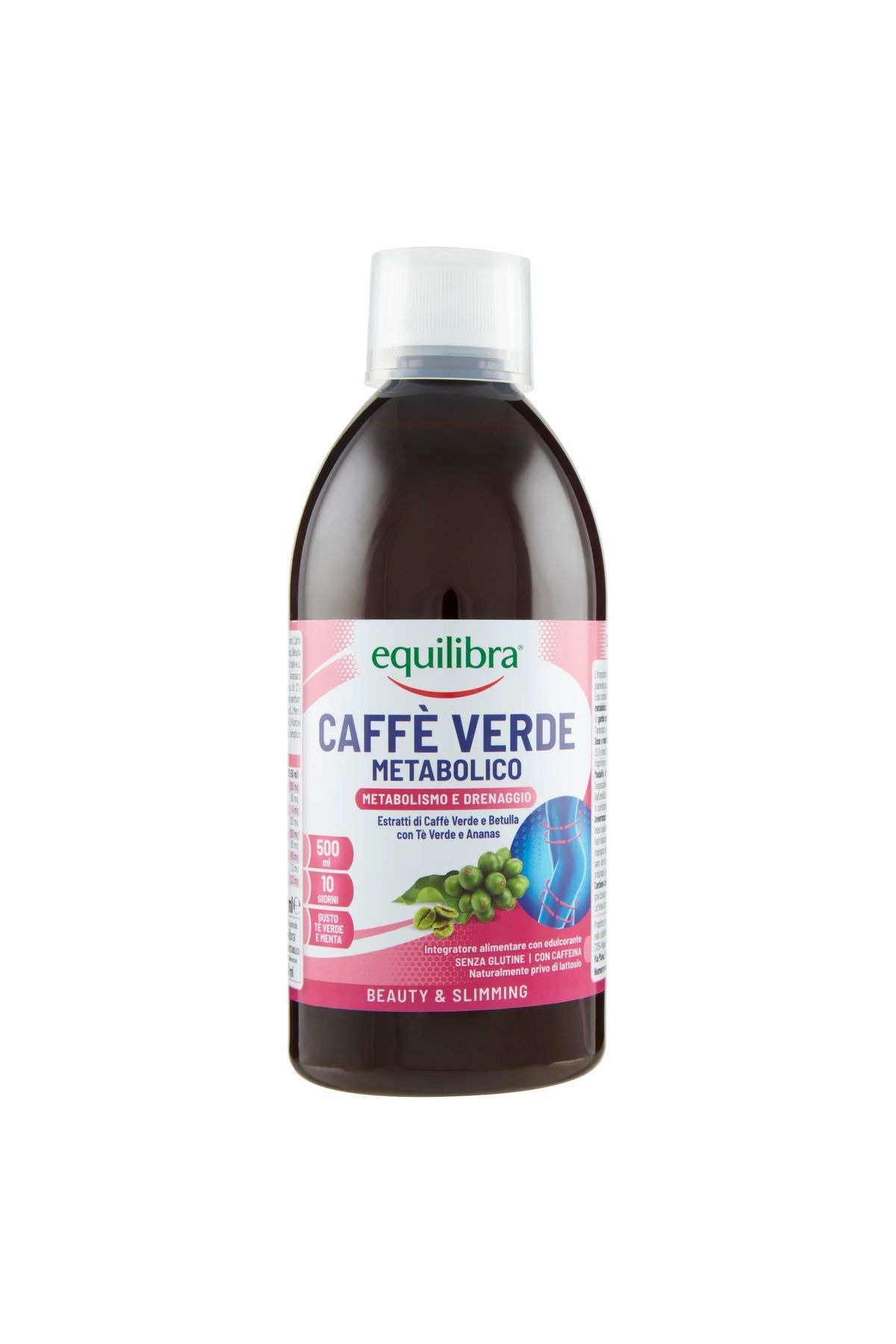 Equilibra Caffee Verde Metabolico Pentru Slăbire, Cu A Verde Si Ceai Verde, Equilibra, 500 Ml - One Size