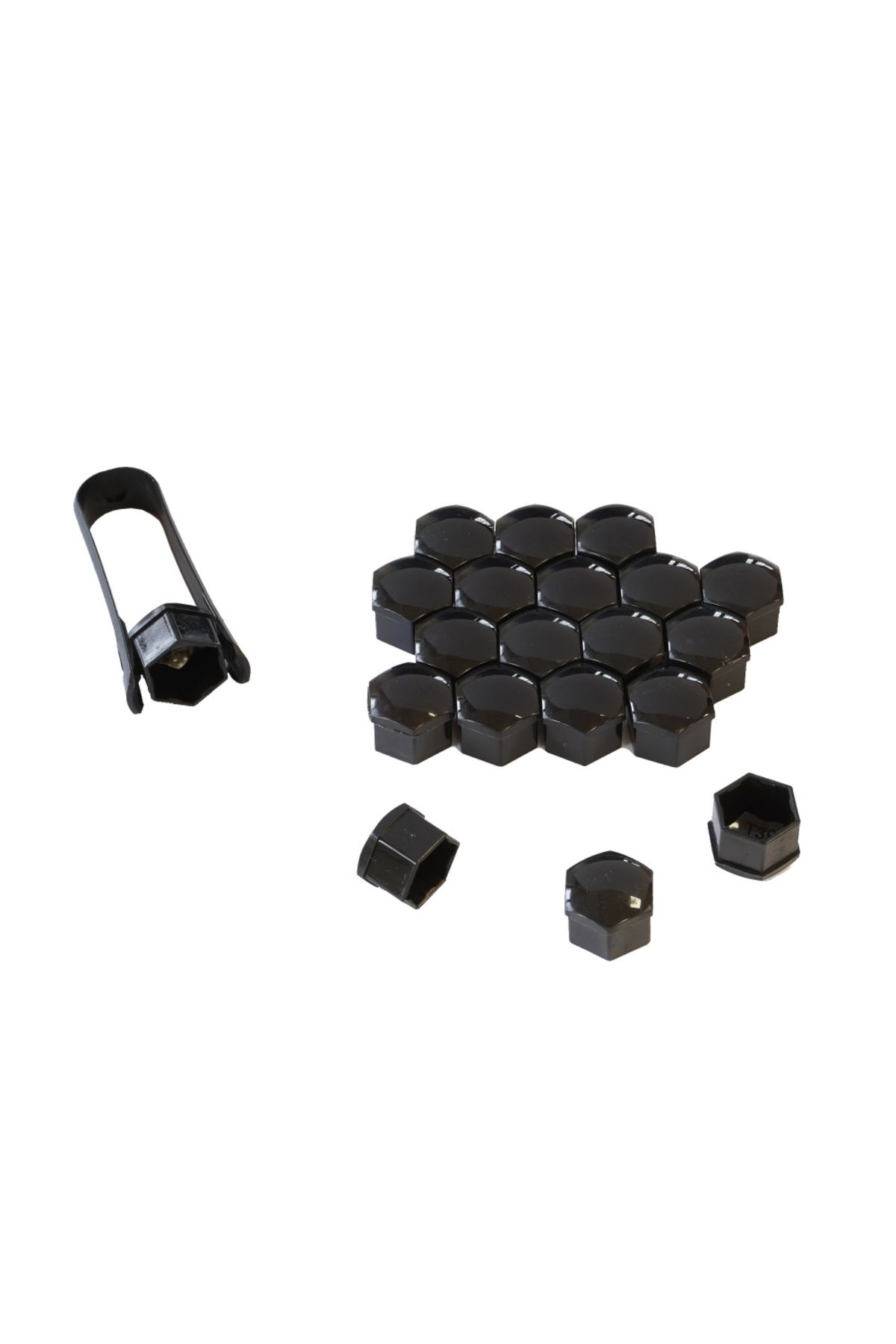 Mega Drive-19 Mm Black Bolt Cap Set 20 Pcs + Pliers 2