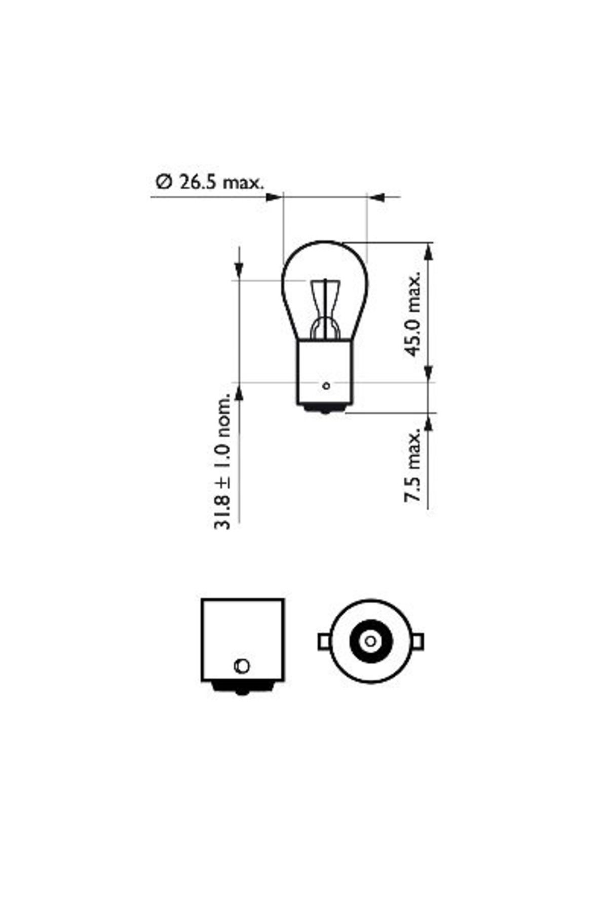 Philips-Bec Semnalizare P21W 12V Set 10 Buc Philips 2