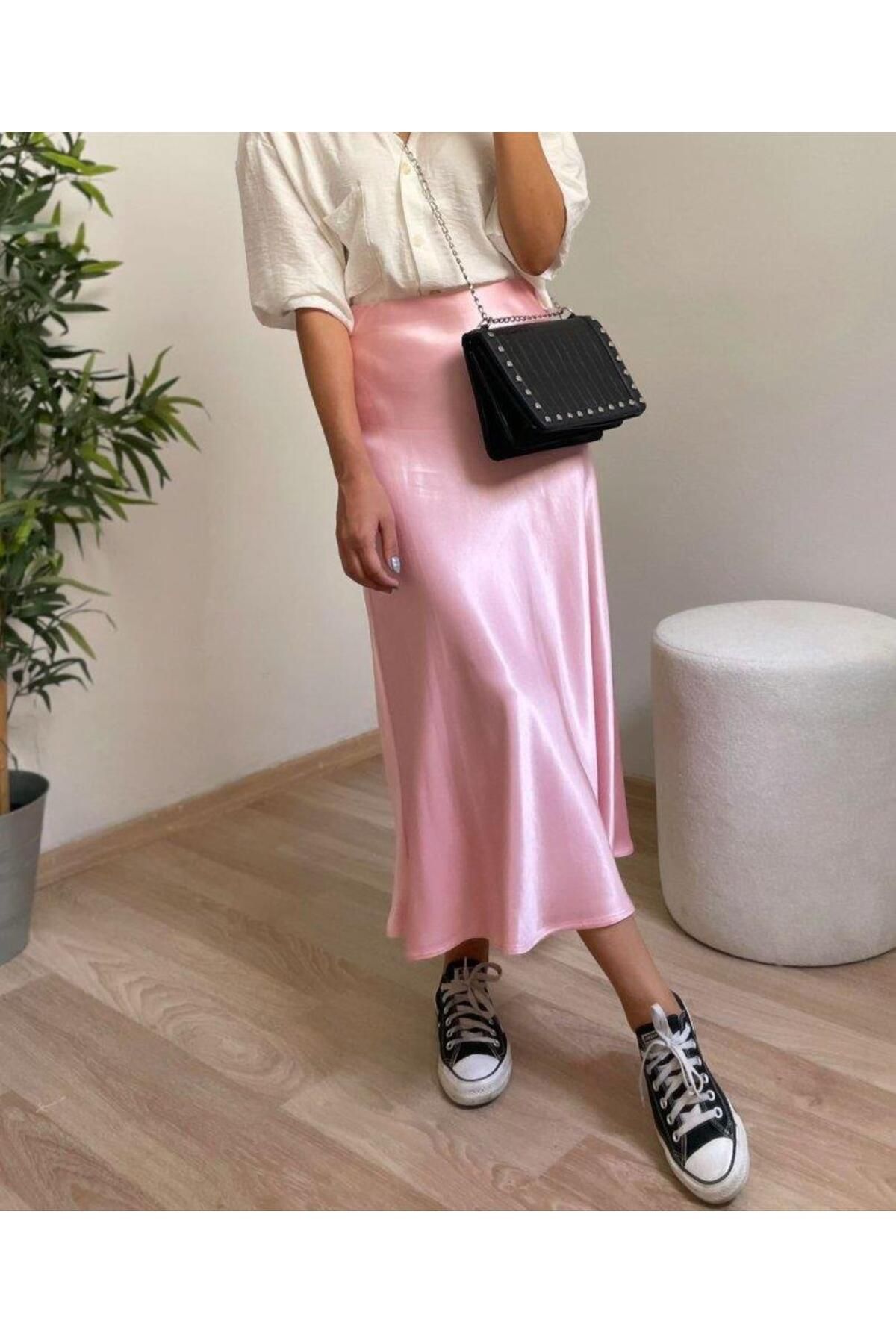 modamtn 15806 Saten Etek - Pembe