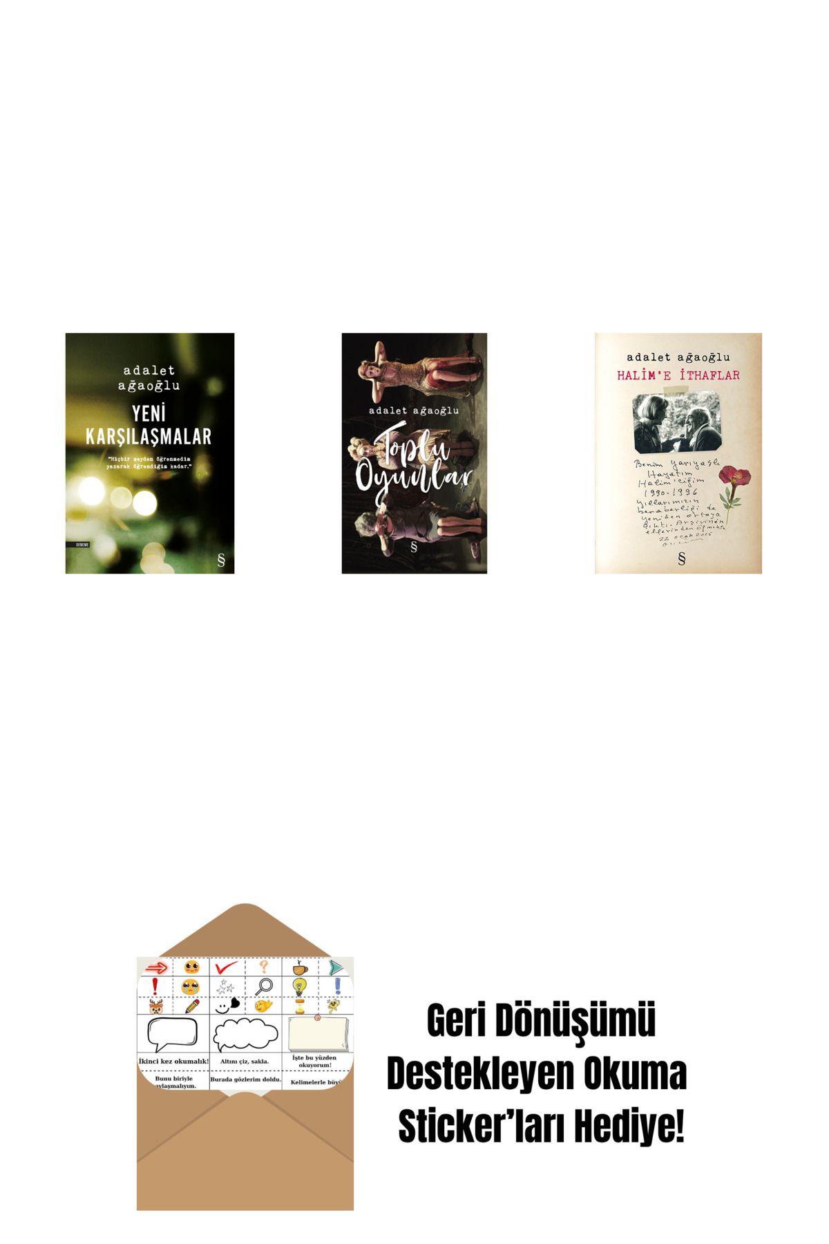 Everest Yayınları Yeni Karşılaşmalar + Toplu Oyunlar (Ciltli) + Halim'e İthaflar + Okuma Sticker'ları