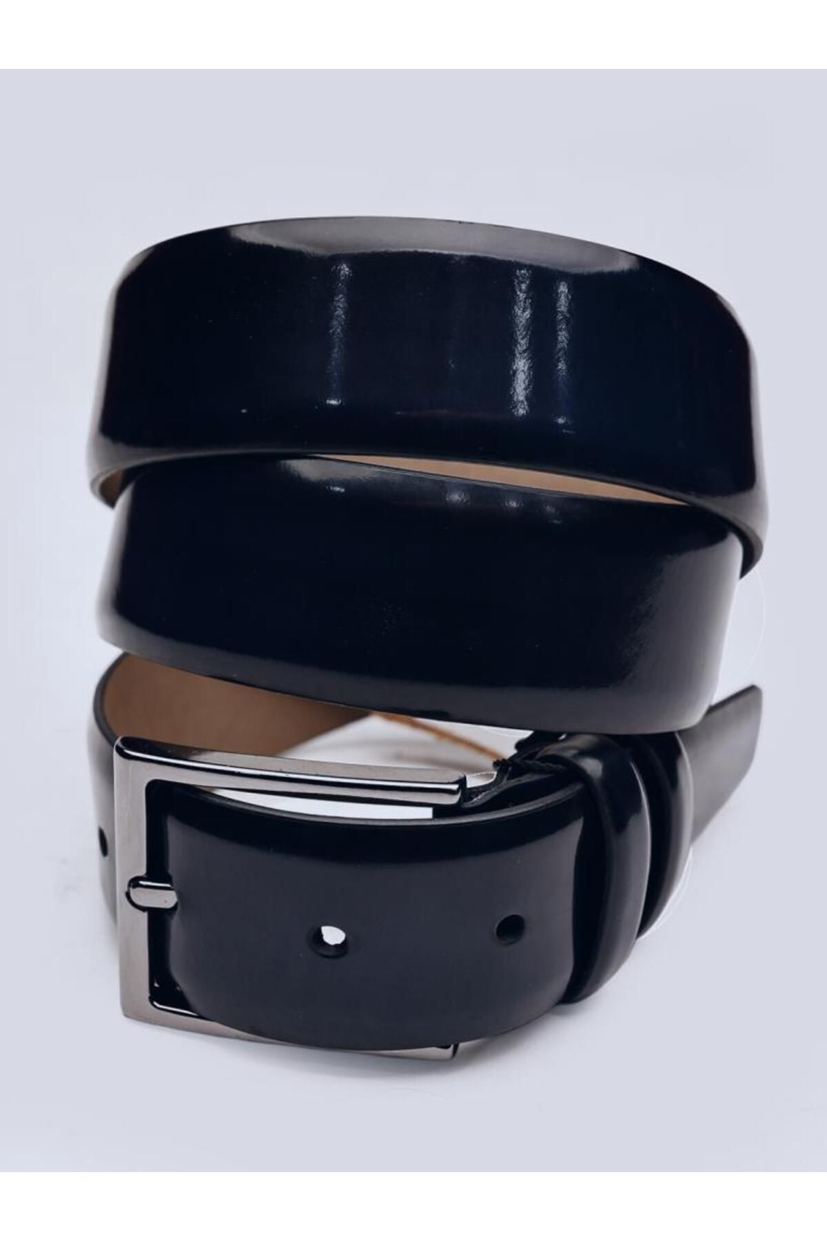 İBAY NAVY BLUE LION BELT HAKİKİ DERİ ERKEK KEMERİ