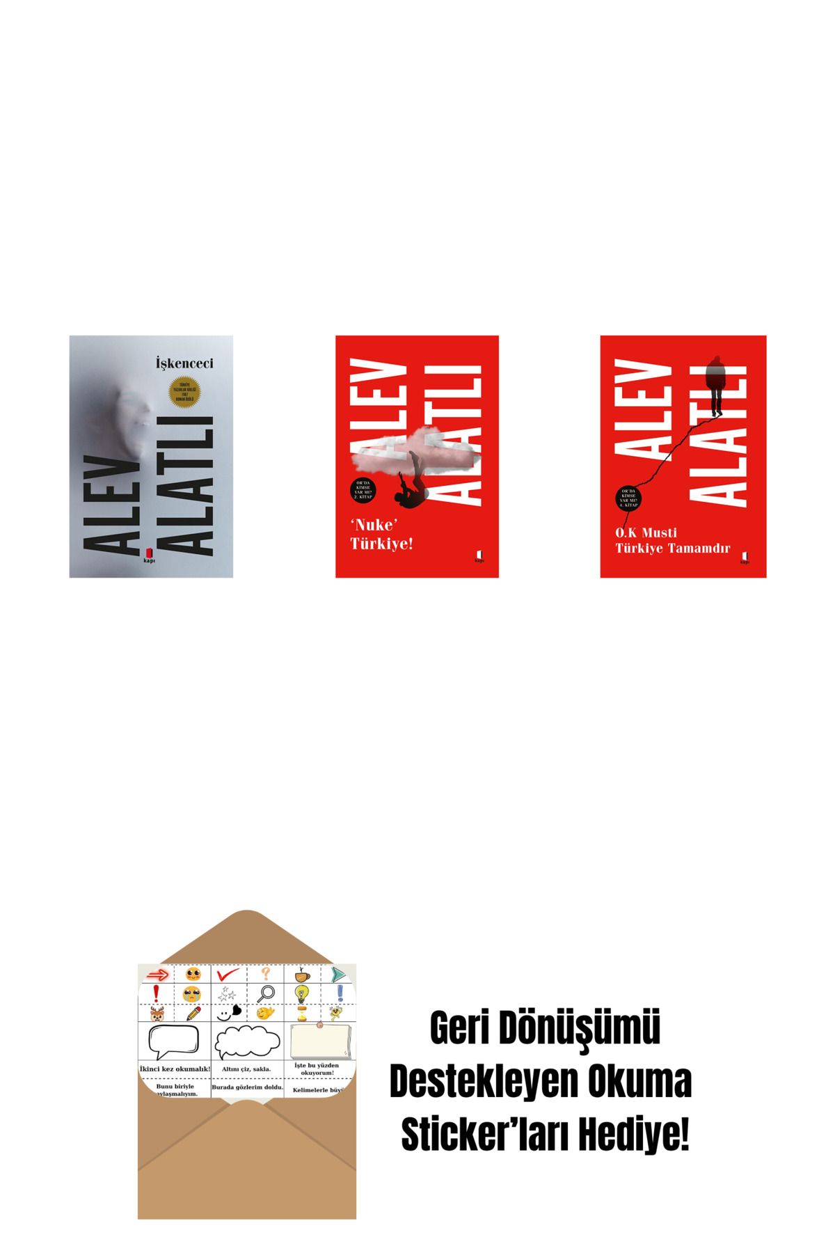 Everest Yayınları İşkenceci + Nuke Türkiye + O.K. Musti Türkiye Tamamdır + Okuma Sticker'ları