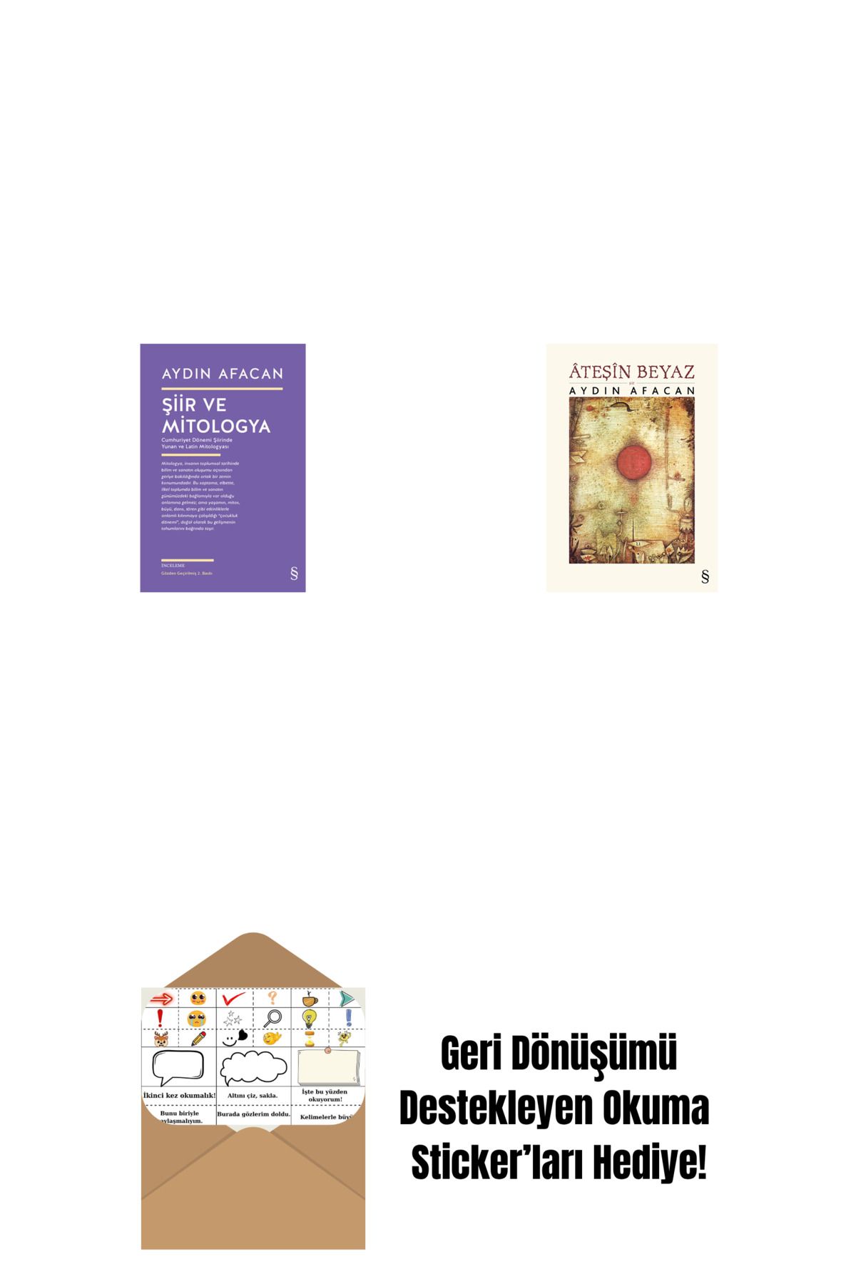 Everest Yayınları Şiir ve Mitologya + Ateşin Beyaz + Okuma Sticker'ları