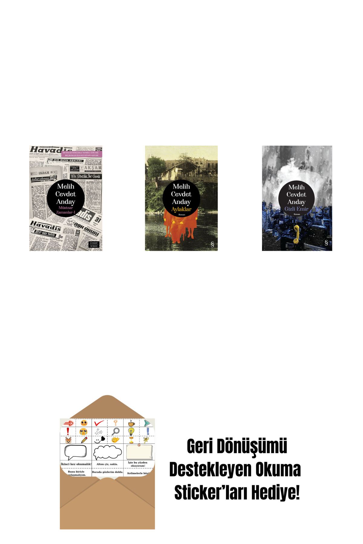 Everest Yayınları Müstear Zamanlar - 1 + Aylaklar (Ciltli) + Gizli Emir (Ciltli) + Okuma Sticker'ları