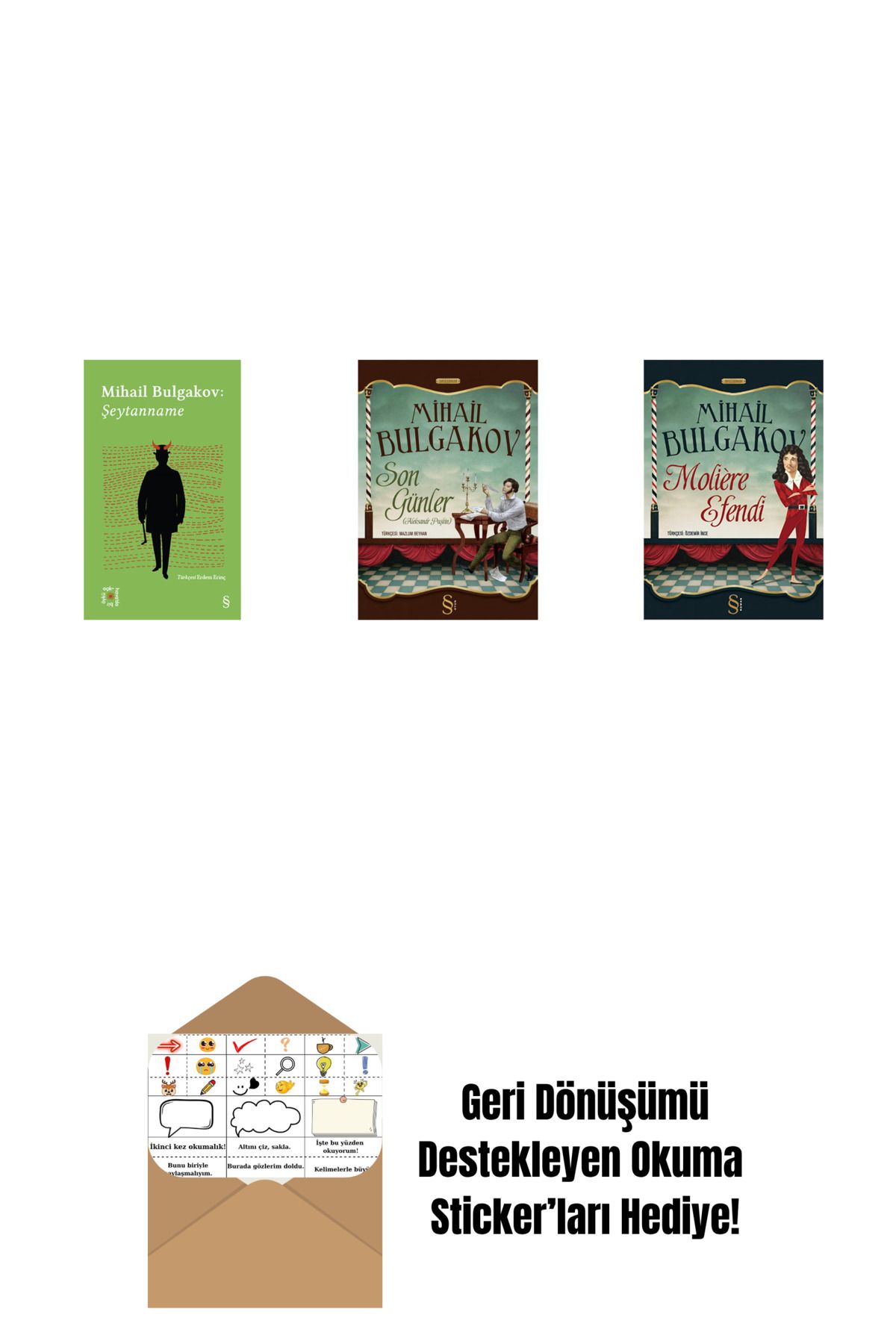 Everest Yayınları Everest Açıkhava 12 - Şeytanname + Son Günler + Moliere Efendi + Okuma Sticker'ları