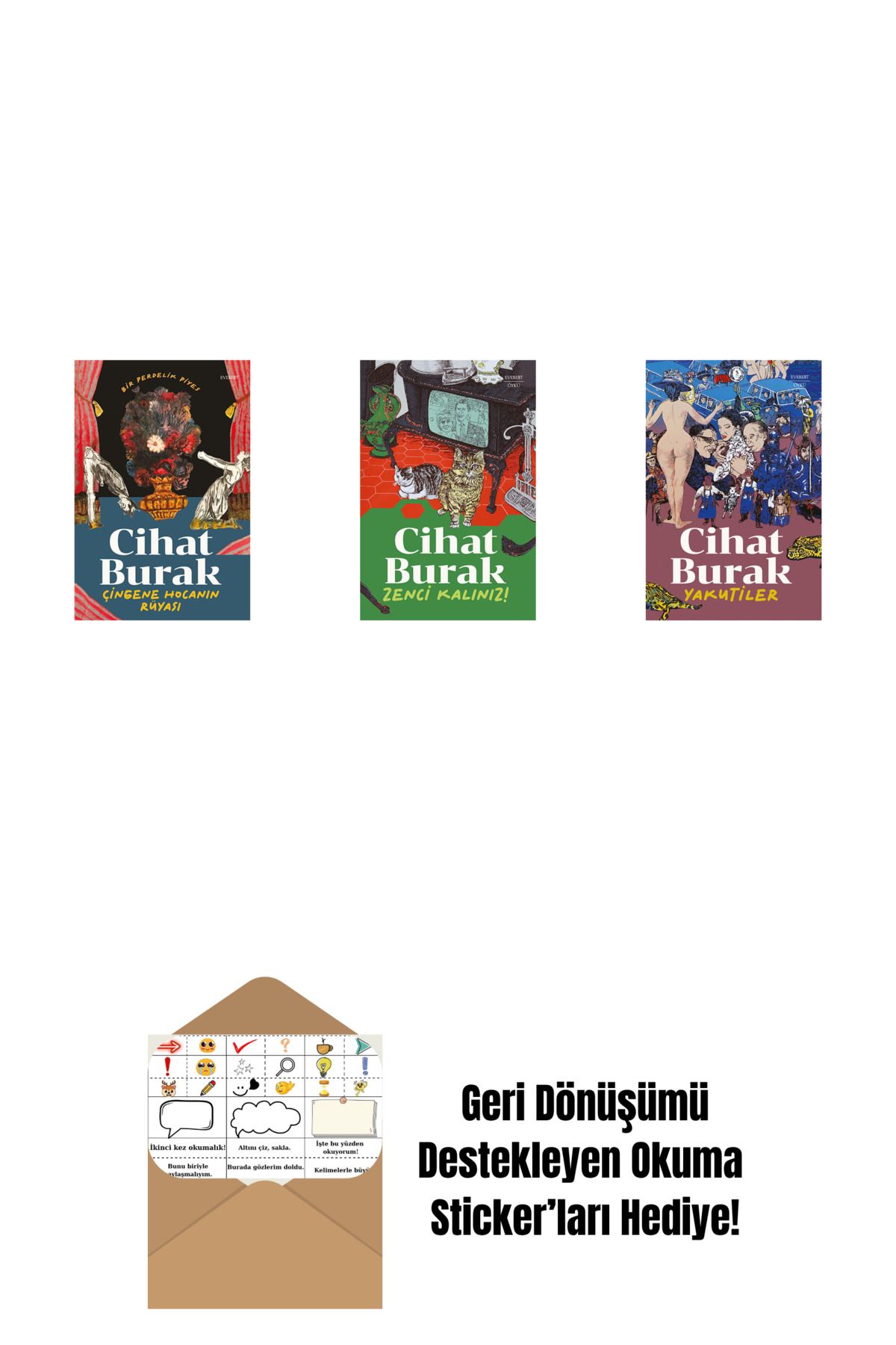 Everest Yayınları Çingene Hocanın Rüyası + Zenci Kalınız + Yakutiler + Okuma Sticker'ları