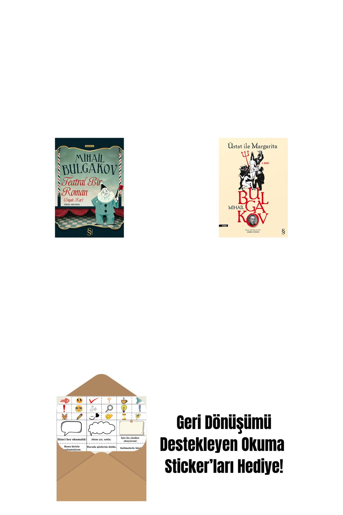 Everest Yayınları Teatral Bir Roman + Üstat İle Margarita + Okuma Sticker'ları