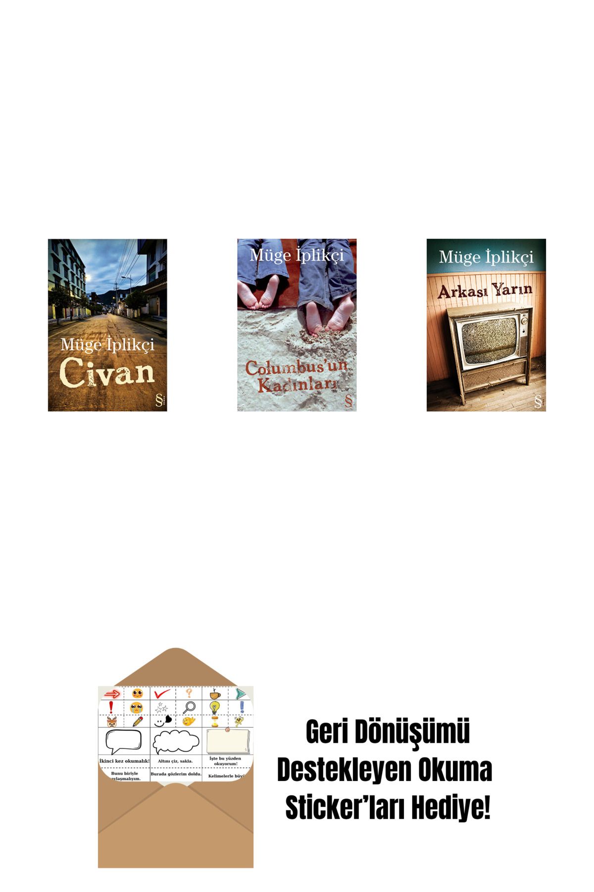 Everest Yayınları Civan + Columbus'un Kadınları + Arkası Yarın + Okuma Sticker'ları