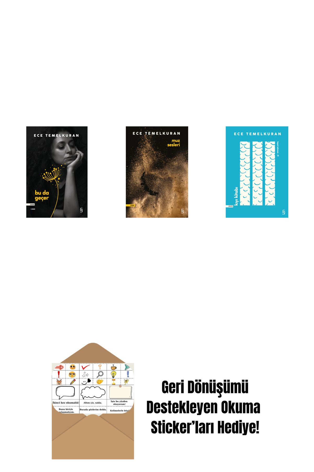 Everest Yayınları Bu da Geçer + Muz Sesleri + Kıyı Kitabı + Okuma Sticker'ları