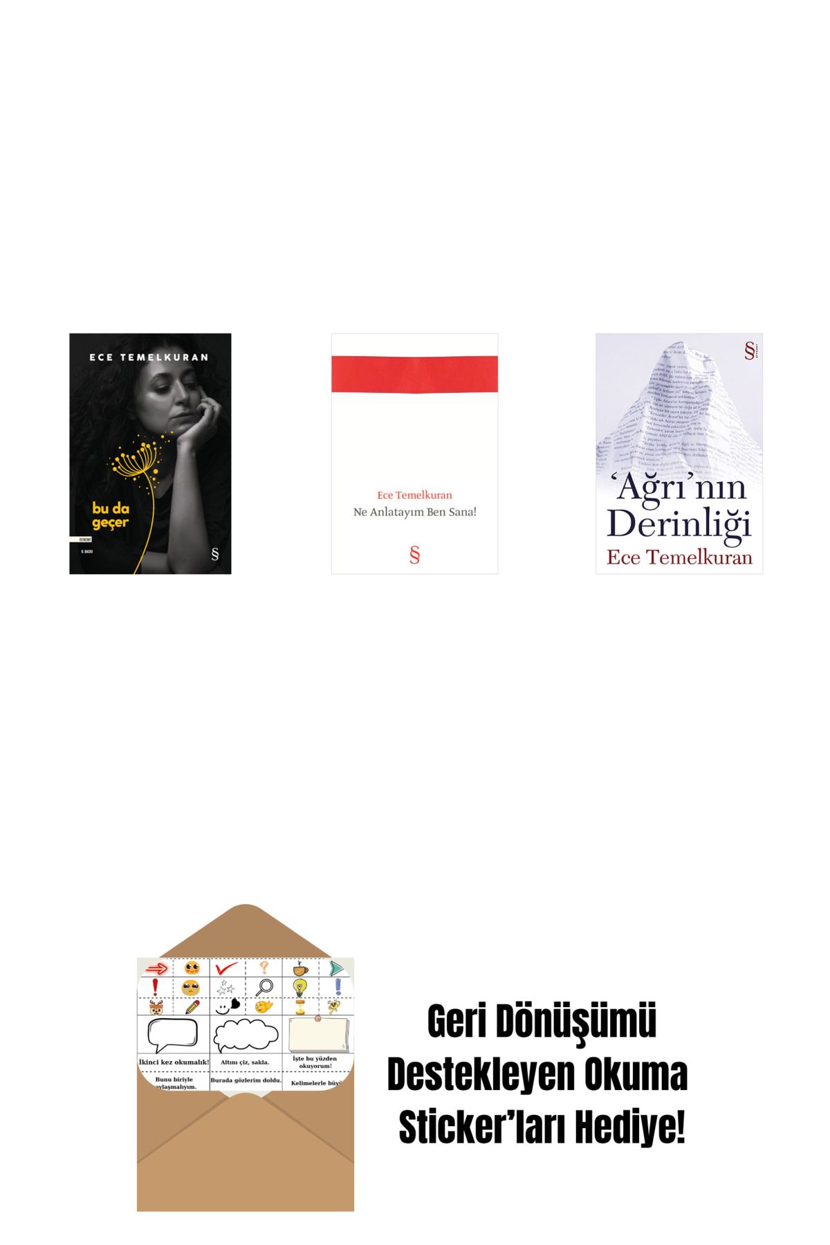 Everest Yayınları Bu da Geçer + Ne Anlatayım Ben Sana! + 'Ağrı'nın Derinliği + Okuma Sticker'ları