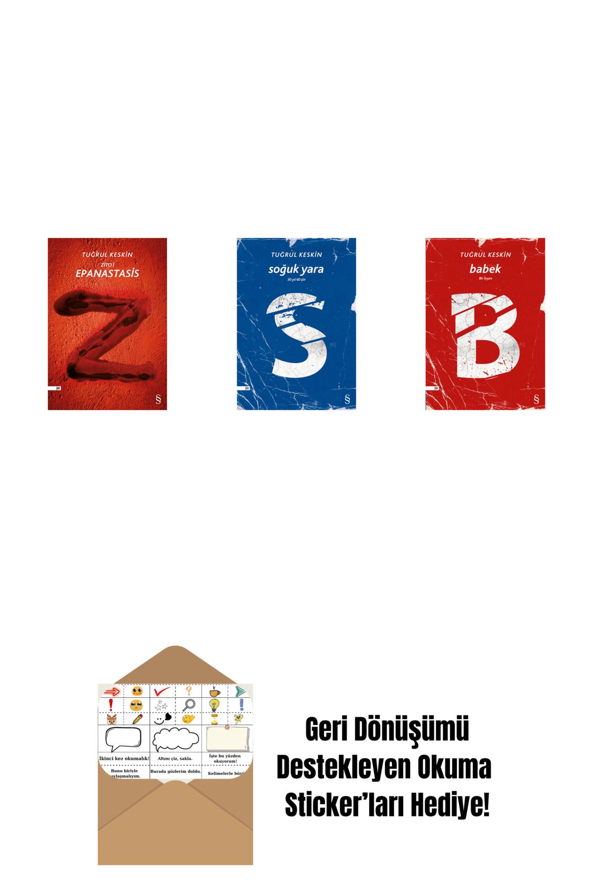 Everest Yayınları Zito İ Epanastasis - Yaşasın İsyan + Soğuk Yara + Babek + Okuma Sticker'ları
