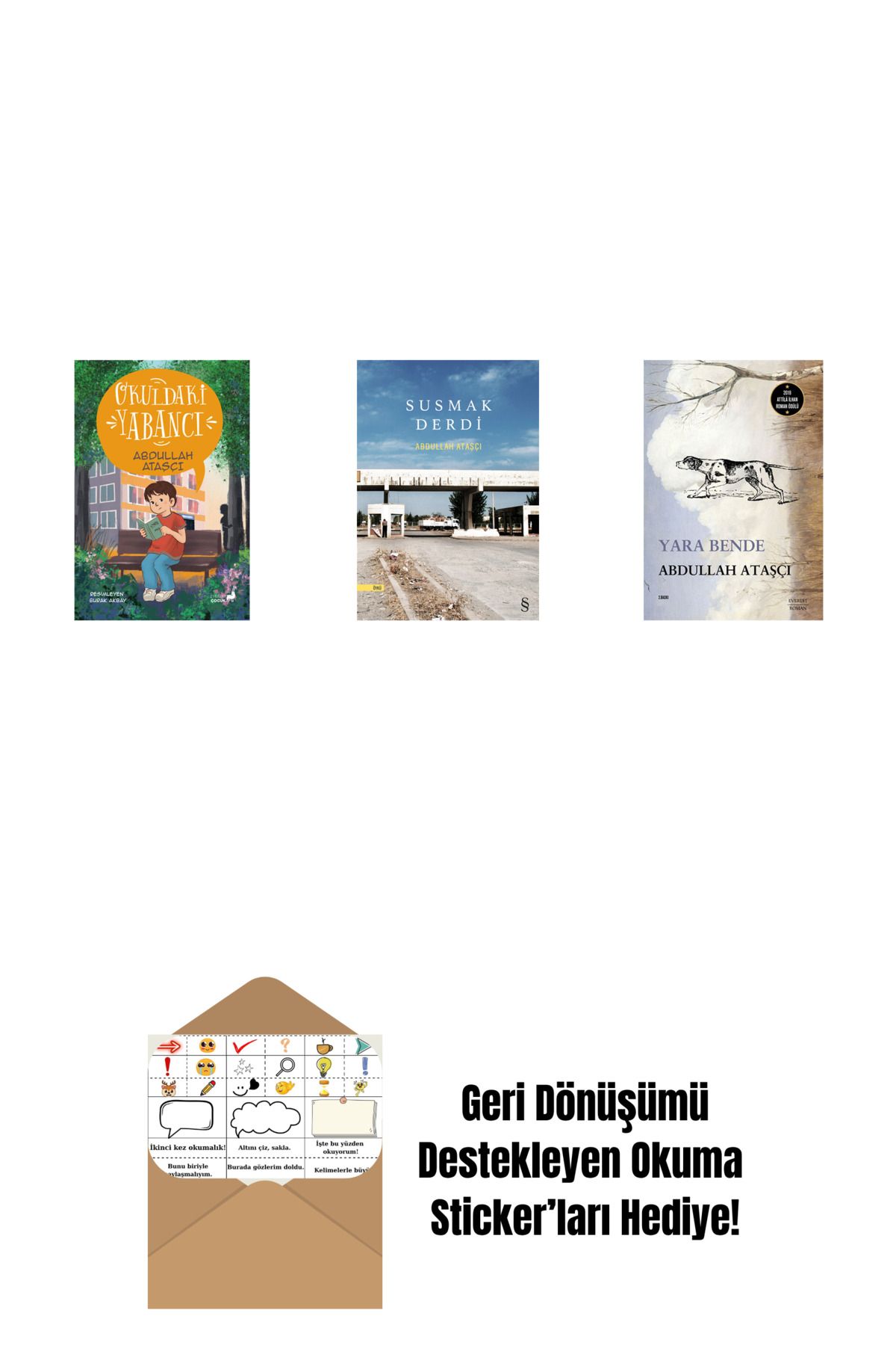 Everest Yayınları Okuldaki Yabancı + Susmak Derdi + Yara Bende + Okuma Sticker'ları