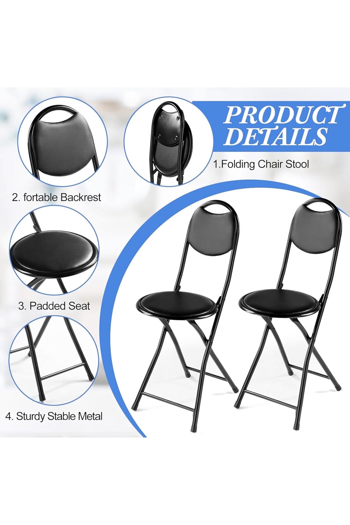 🪑 كرسي محمول قابل للطي من BUNCA – للرحلات,الصلاة,التخييم,المنزل,الحديقة