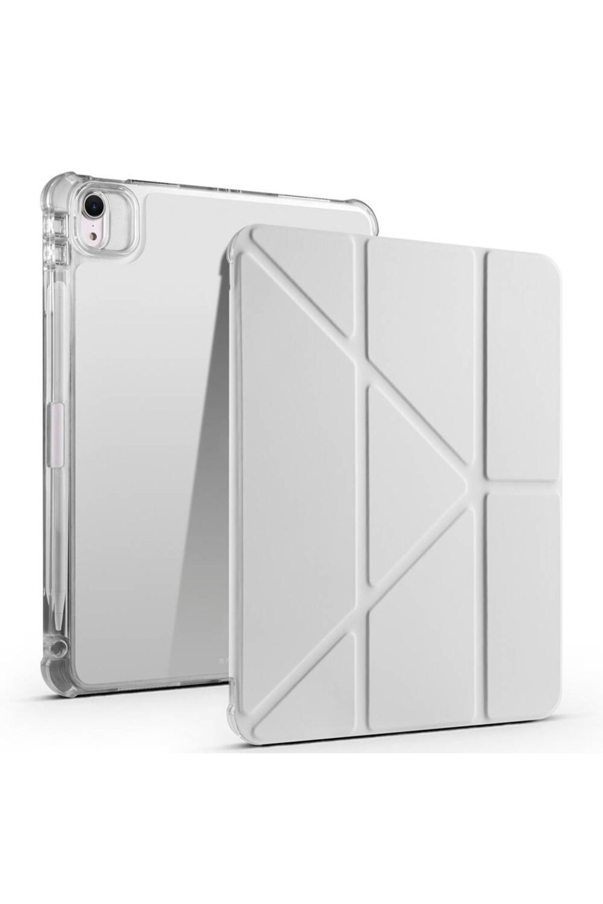 Megafox Teknoloji Apple iPad Air 13 2025 M3 Uyumlu Kılıf Zore Tri Folding Kalem Bölmeli Standlı Kılıf