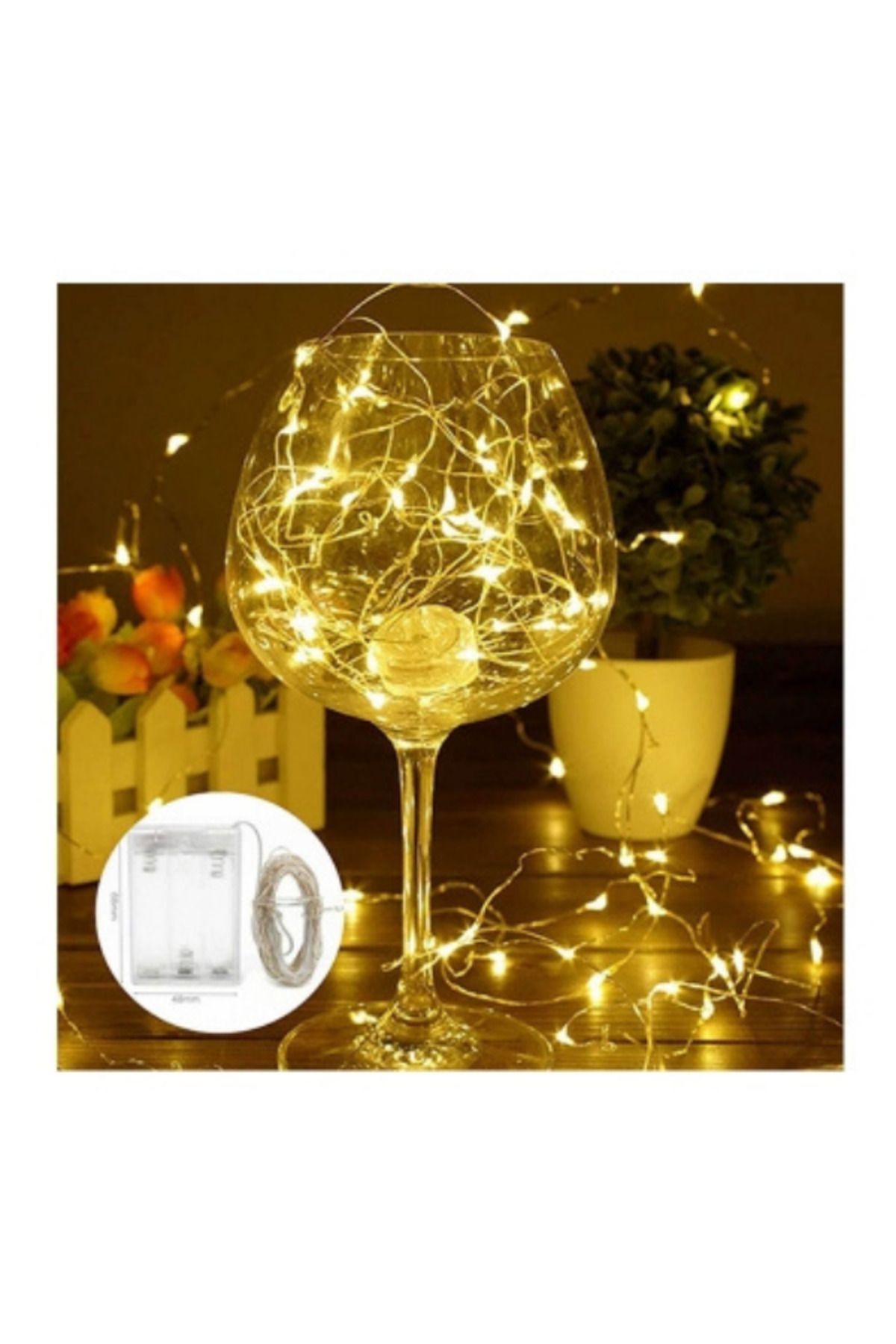 ACK AS90-00950 5m 3000K Günışığı Silver 50 Ledli Süsleme Işığı