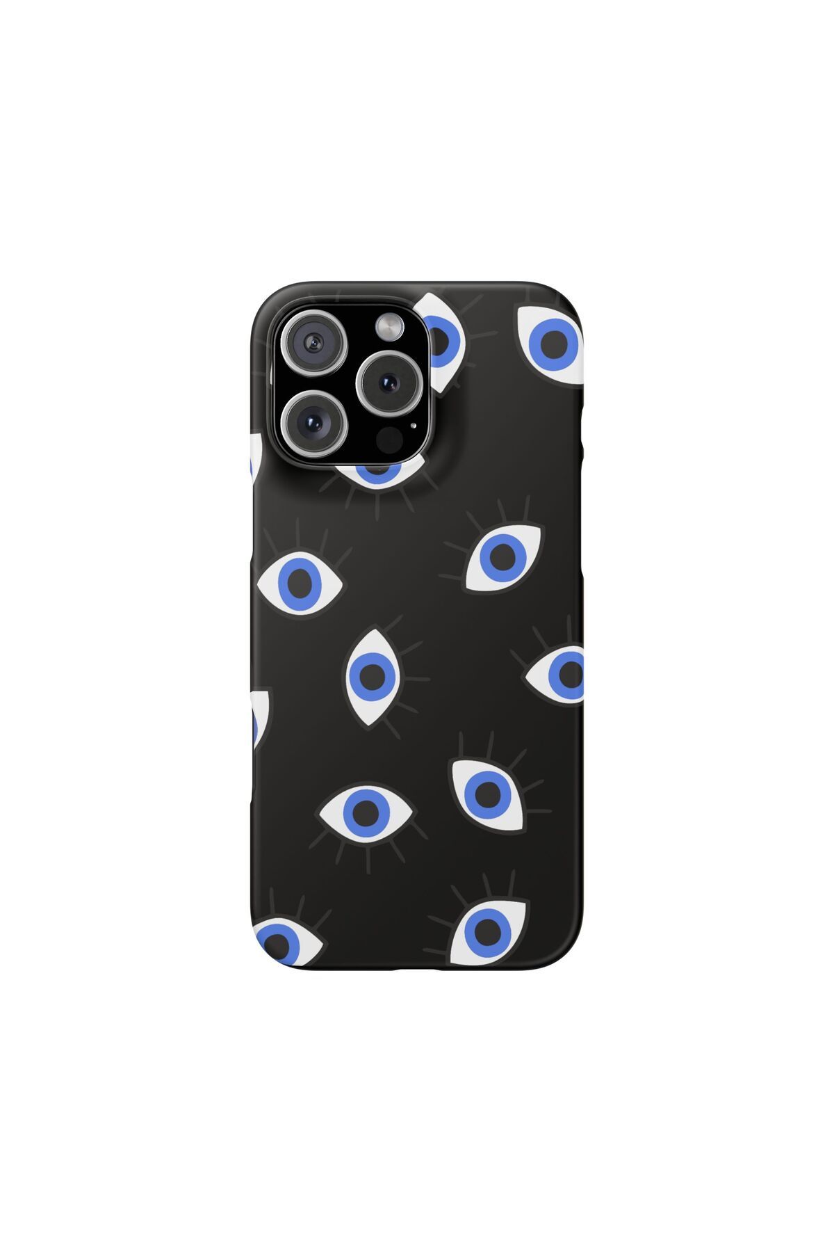HyperAge İPhone 16 Pro Uyumlu Kılıf Nazar Göz Tasarım Baskılı İçi Kadife Lansman Silikon Kapak