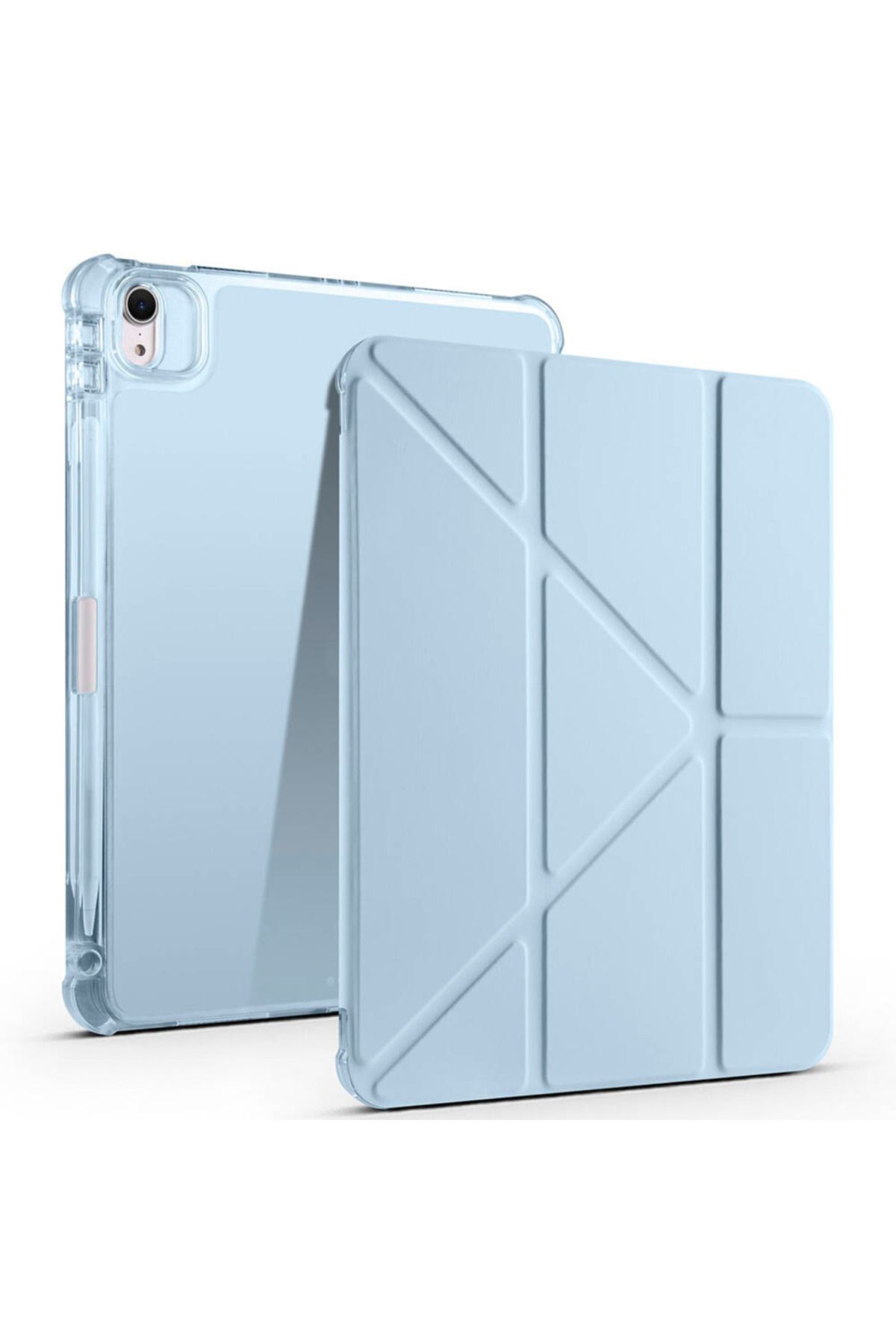 Megafox Teknoloji Apple iPad Air 13 2024 Uyumlu Kılıf Zore Tri Folding Kalem Bölmeli Standlı Kılıf