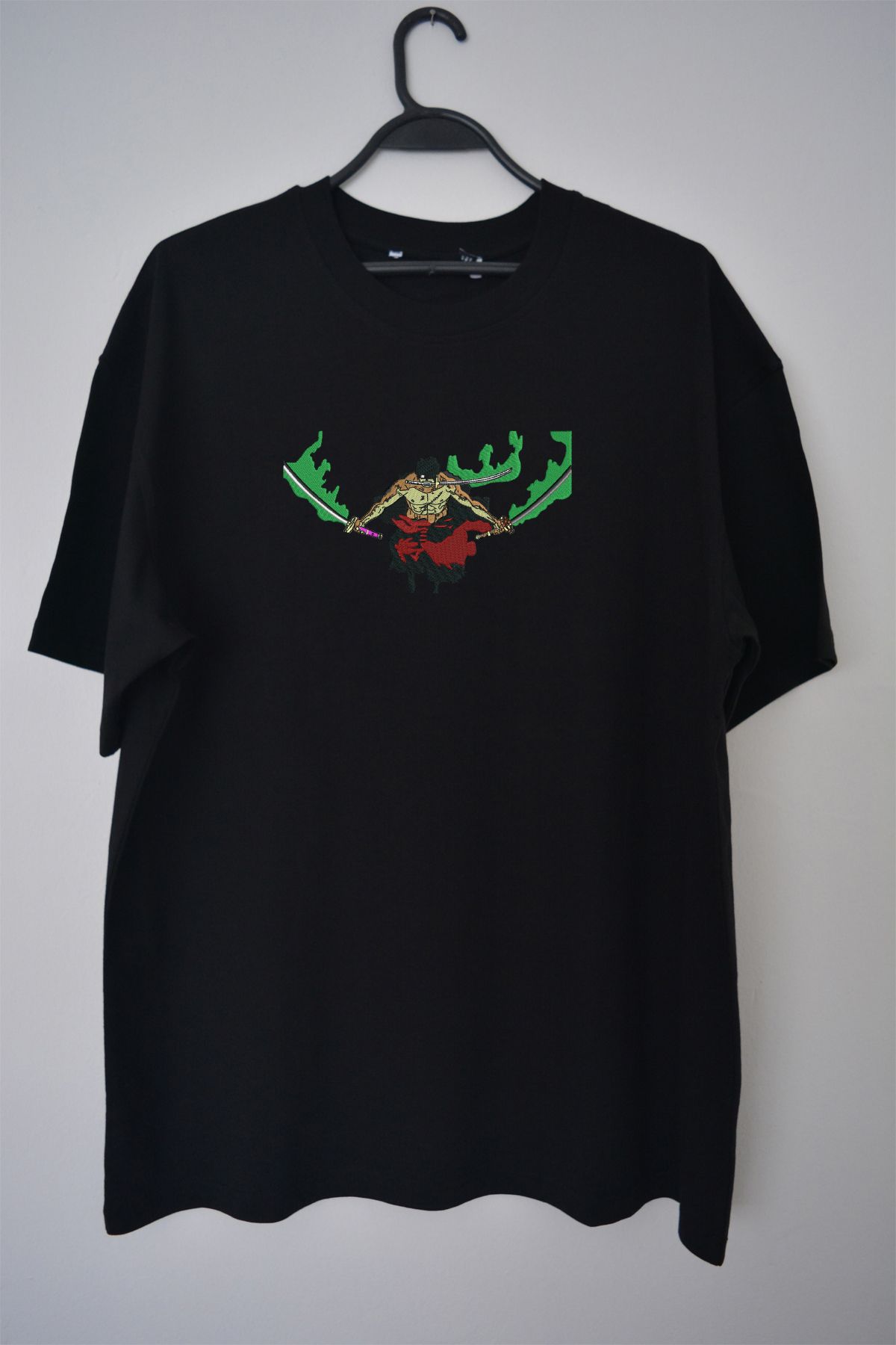 EldenStitch Roronoa Zoro Nakış İşlemeli Unisex Oversize T-Shirt