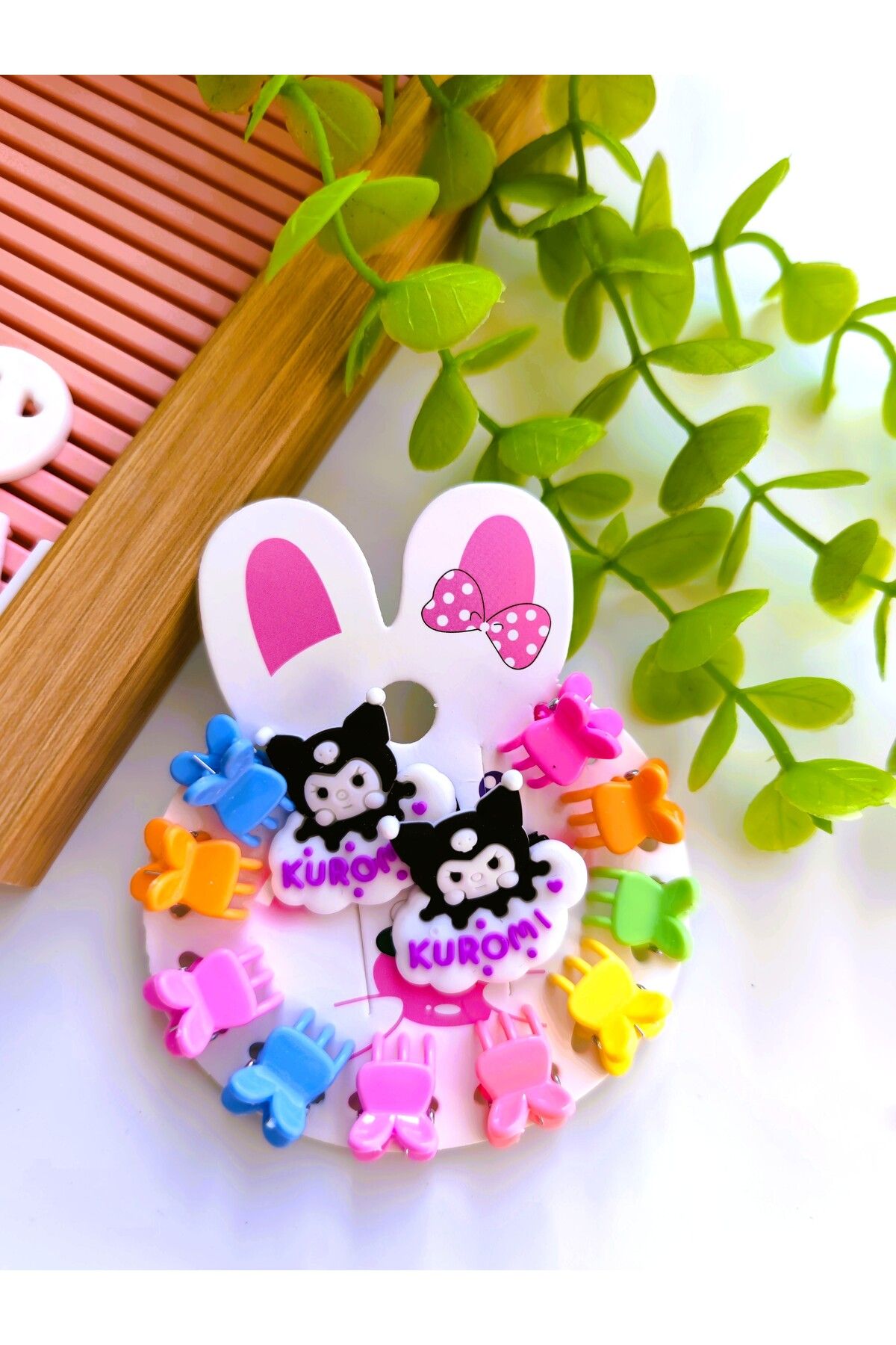 Nisankids Kuromi Set (10 Adet Minik Mandal Toka - 2 Adet Pens Toka