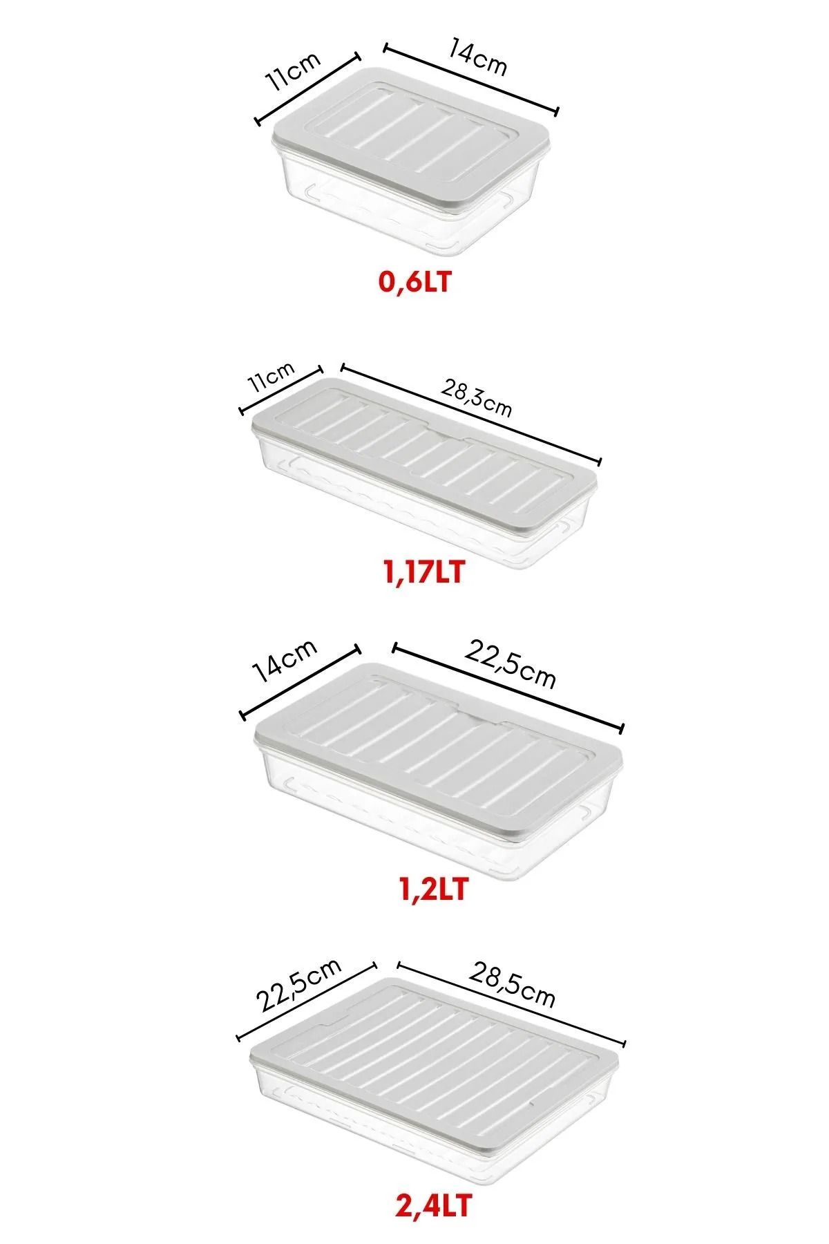 SAVLAR-Set of 9 Ice Box Storage Containers - 4 Different Sizes, Maximum Organization! 8