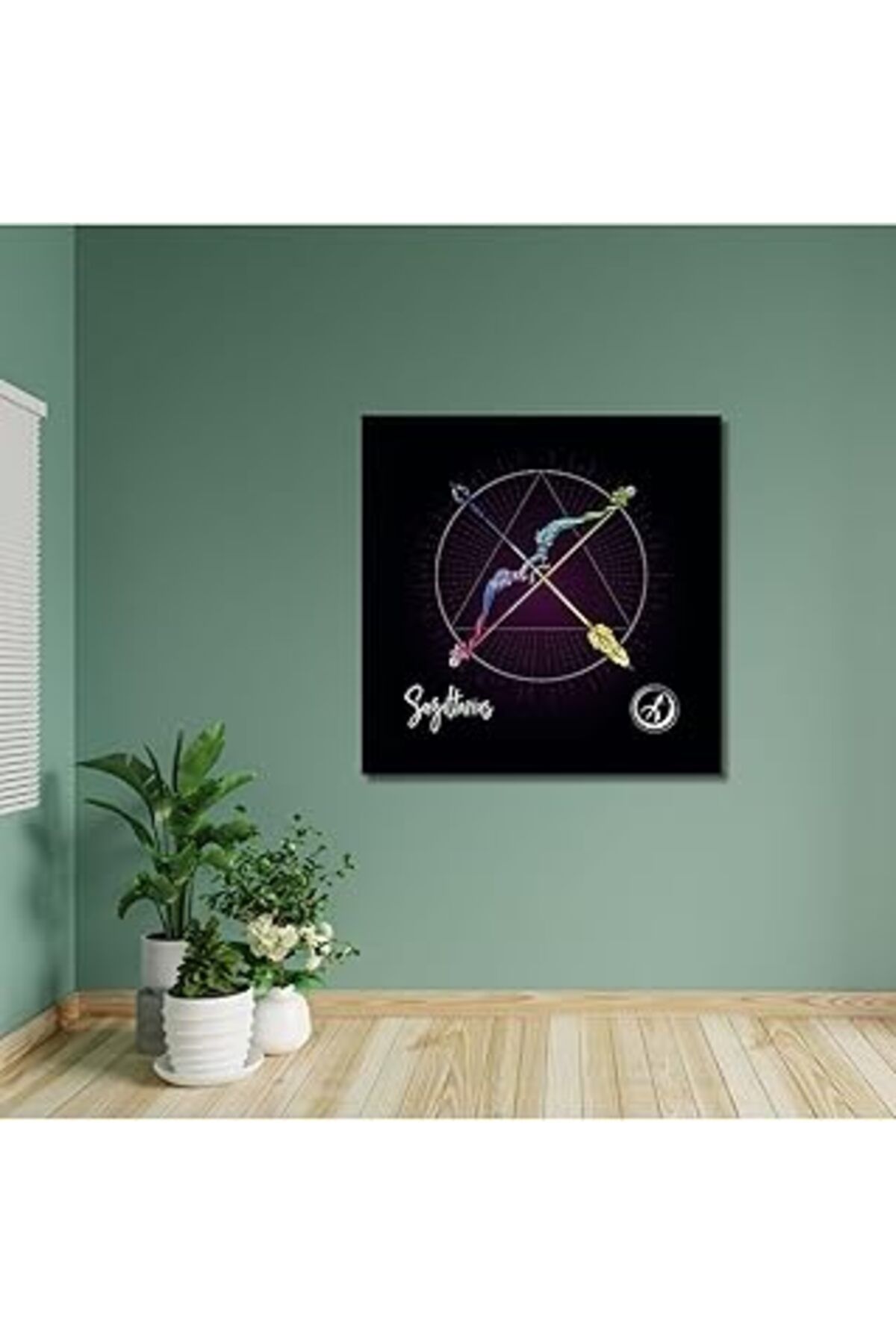 Pazarcan Gaagart Tekli Kanvas Astroloji Ve Burç Tablosu Yay Burcu 50 X 50 Gartnm8245