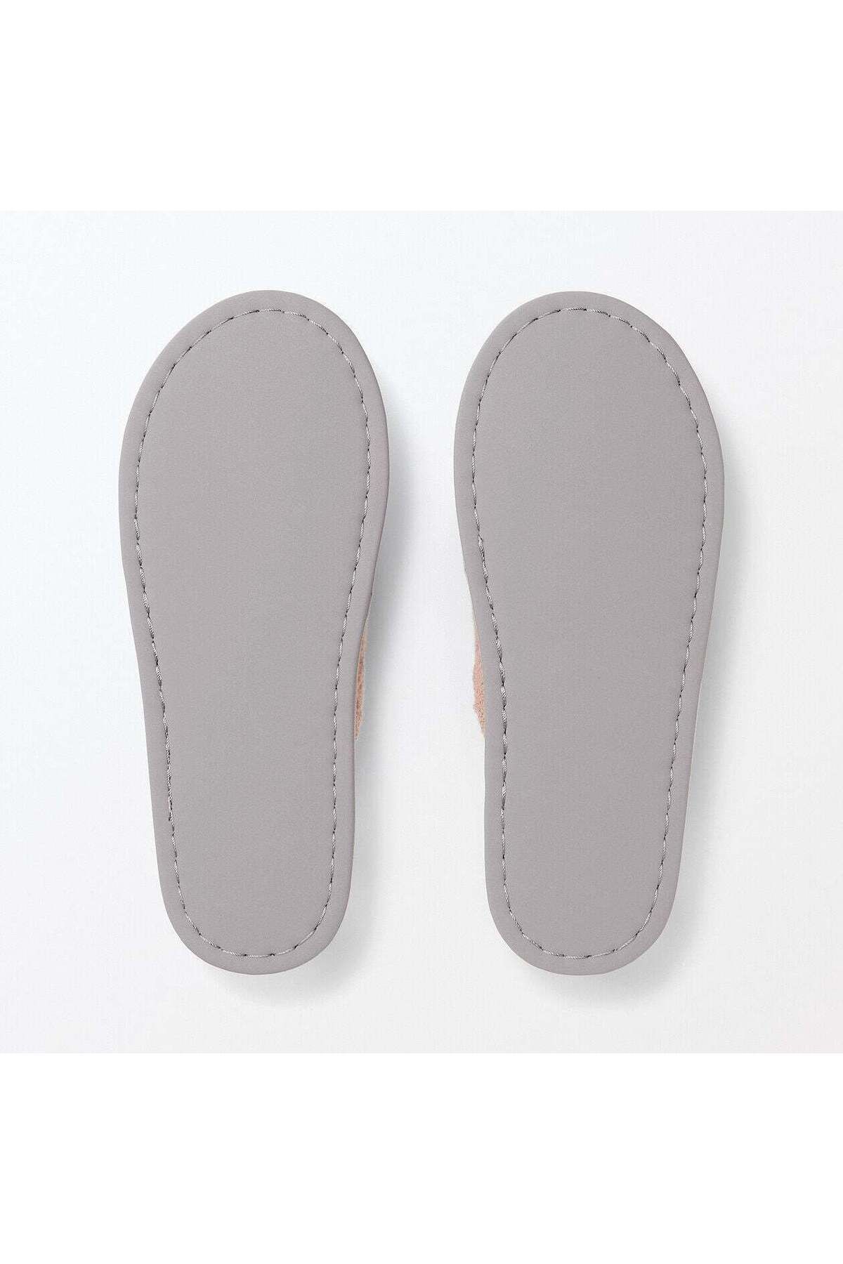 Muji-Cotton Pile Slipper, Open Toe 4