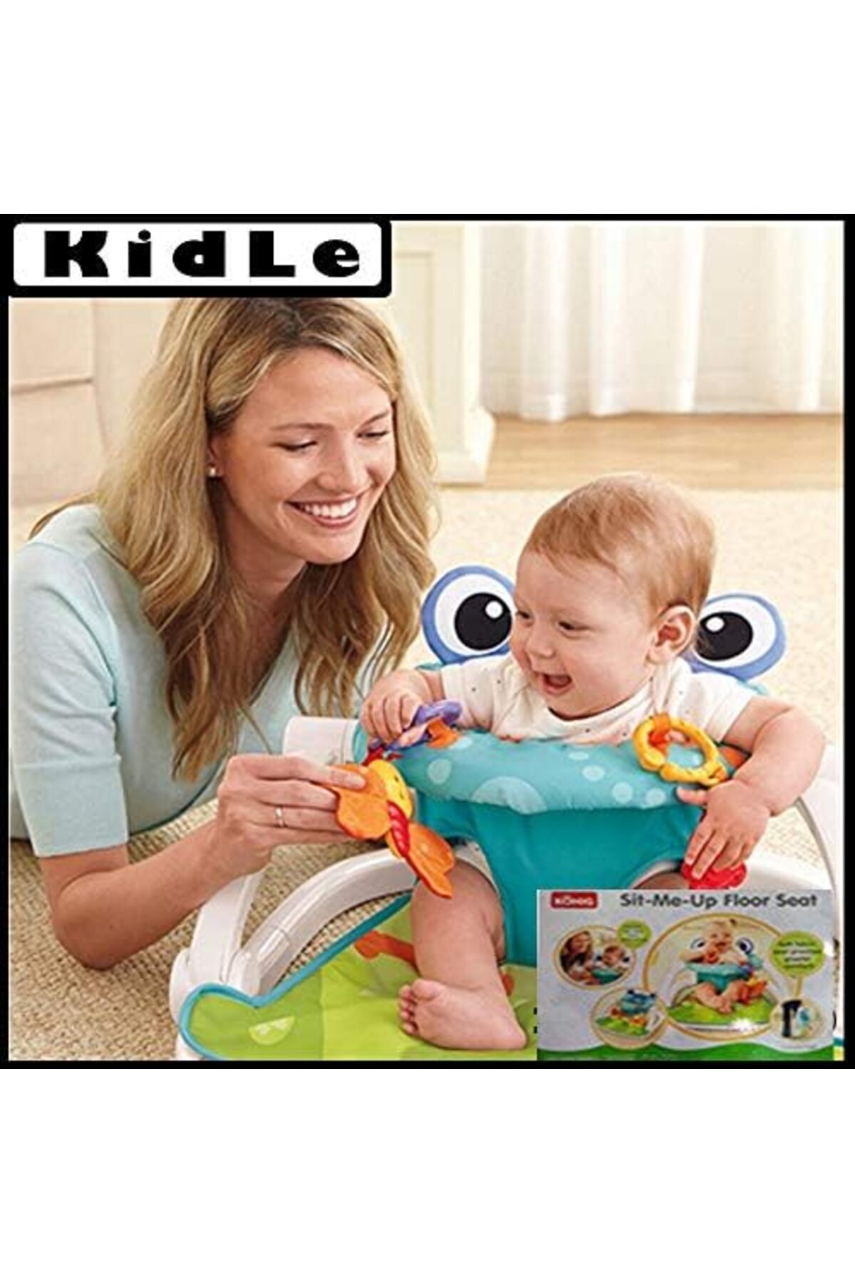 🧸 كرسي أرضي للأطفال مع ألعاب أنشطة – مريح وآمن للجلوس واللعب والتغذية