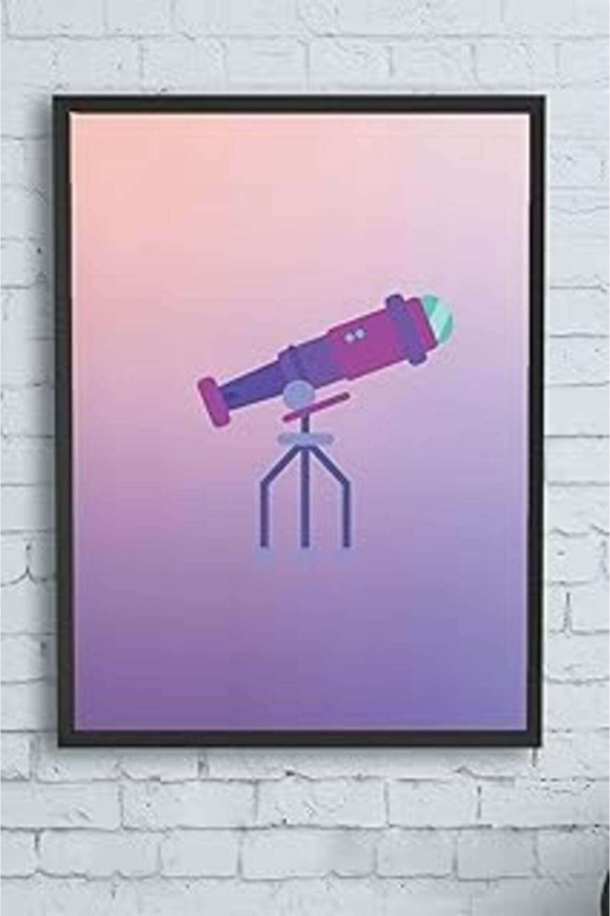 Pazarcan Postermanya (PSTER10145) Uzay Temalı Çocuk Odası Çerçeveli Tablo 3 (30 X 40CM)