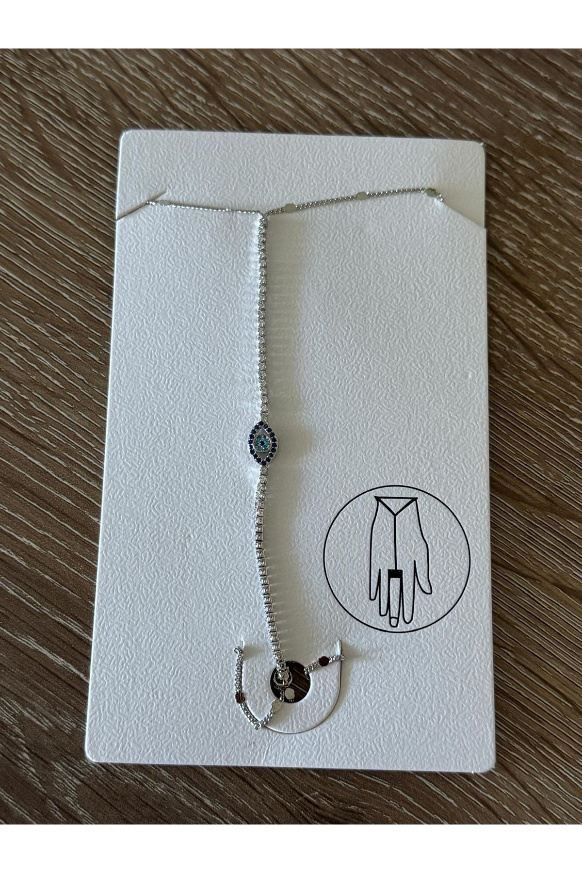 misstakıjewerly ÇELİK GÜMÜŞ RENK GÖZ DETAYLI ŞAHMERAN