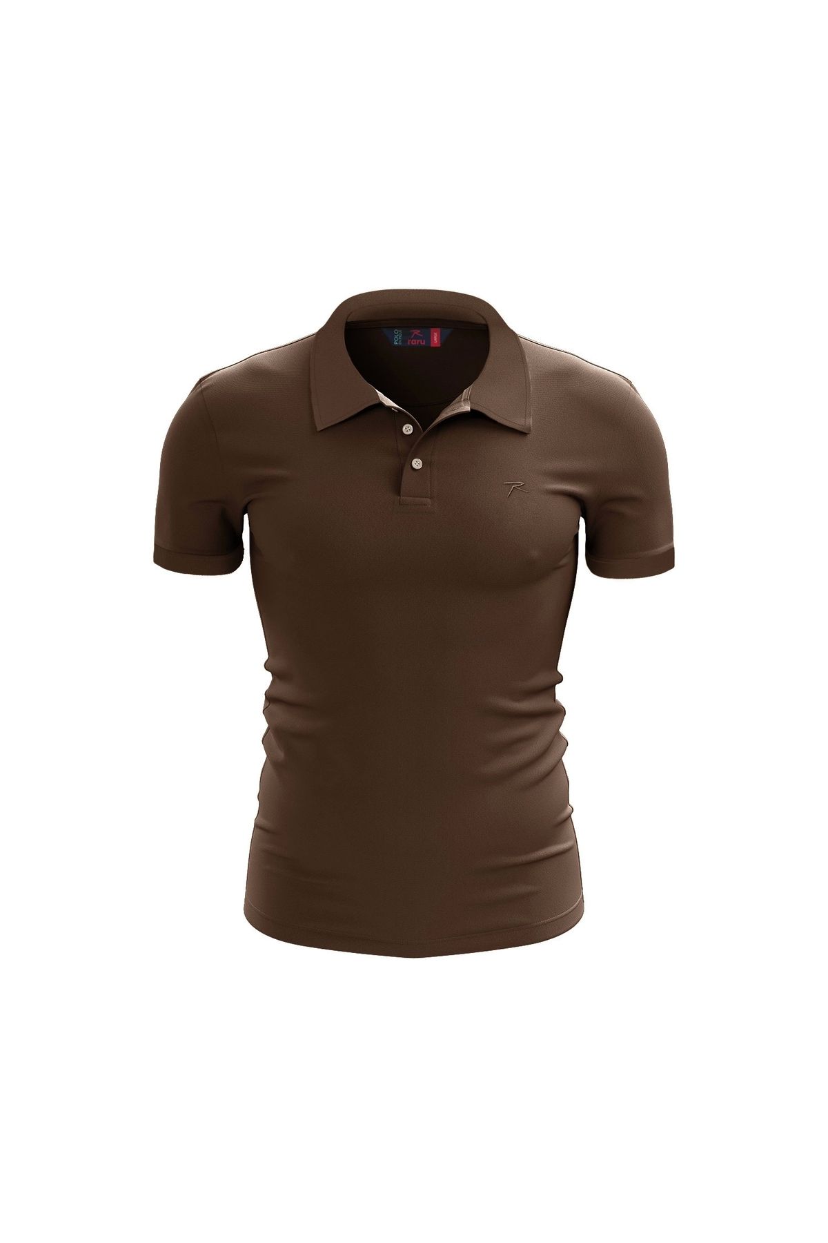 raru %100 Pamuk Polo T-Shirt IMPERO KAHVERENGİ