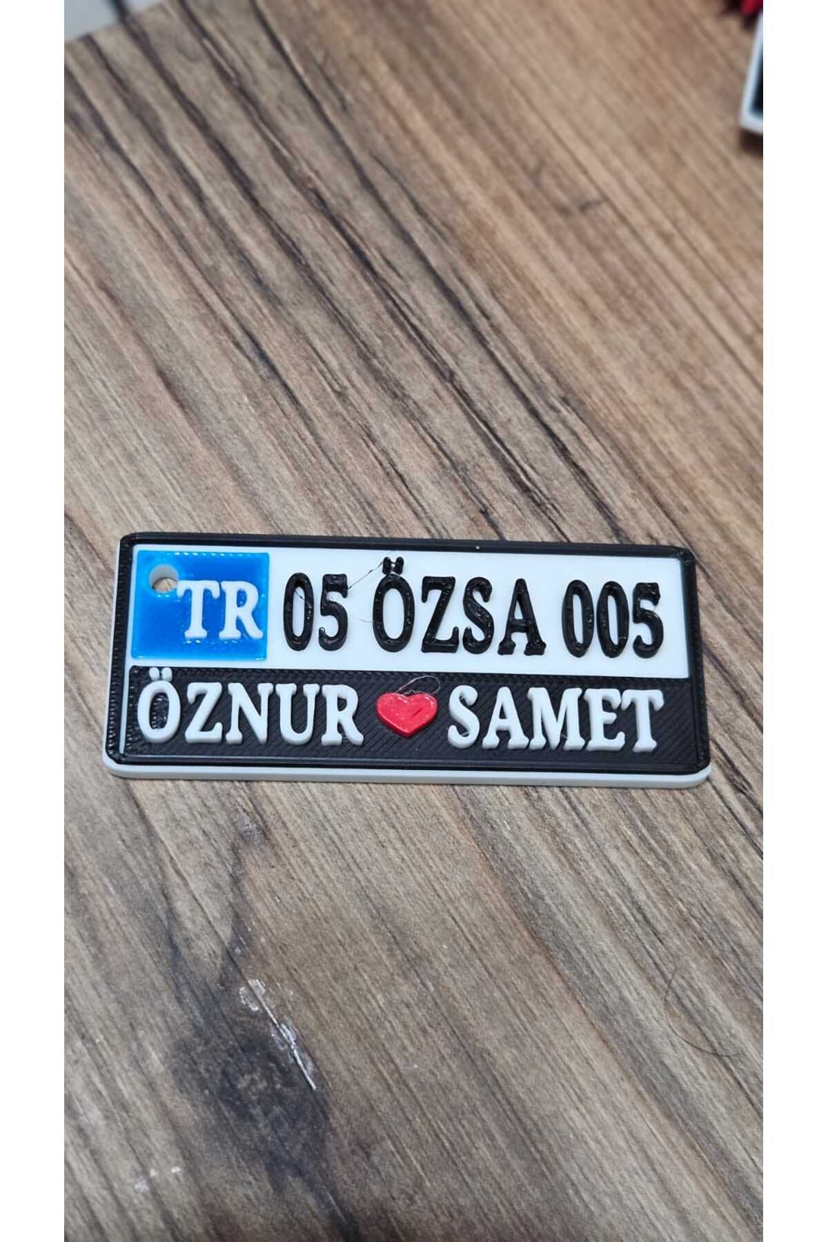 Özel Yapım Kişiye Özel Araba Plaka Anahtarlık İsimli Plakalık Hediyelik