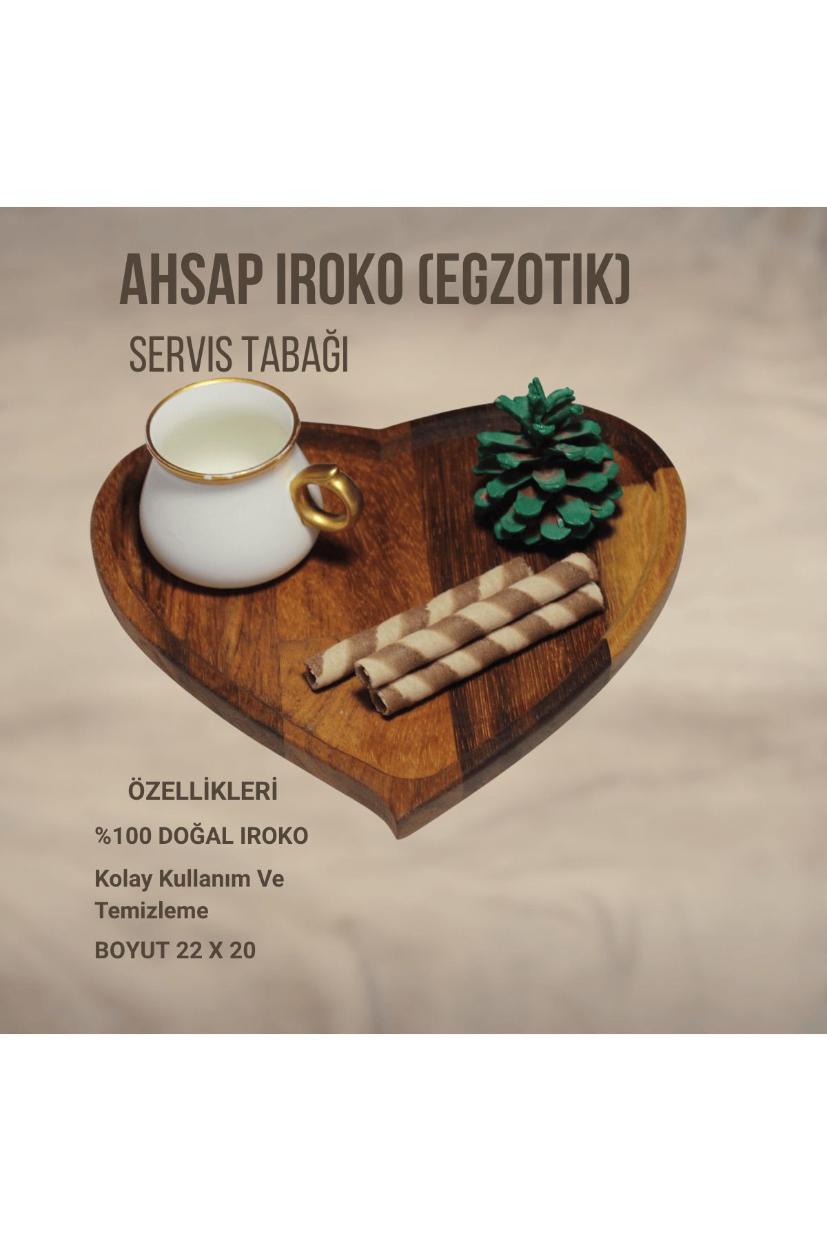 bidunyaahsap AHŞAP IROKO EGZOTIK SUNUM TABAĞI