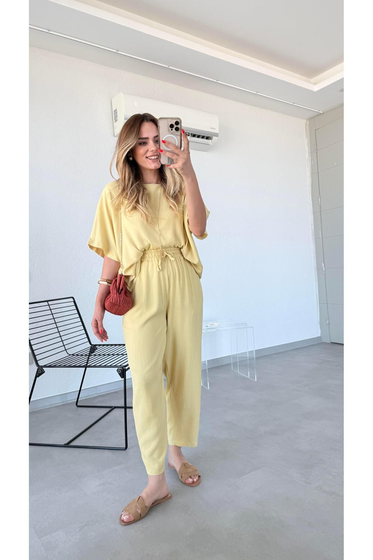 pelin yıldız butik Almira Keten Takım