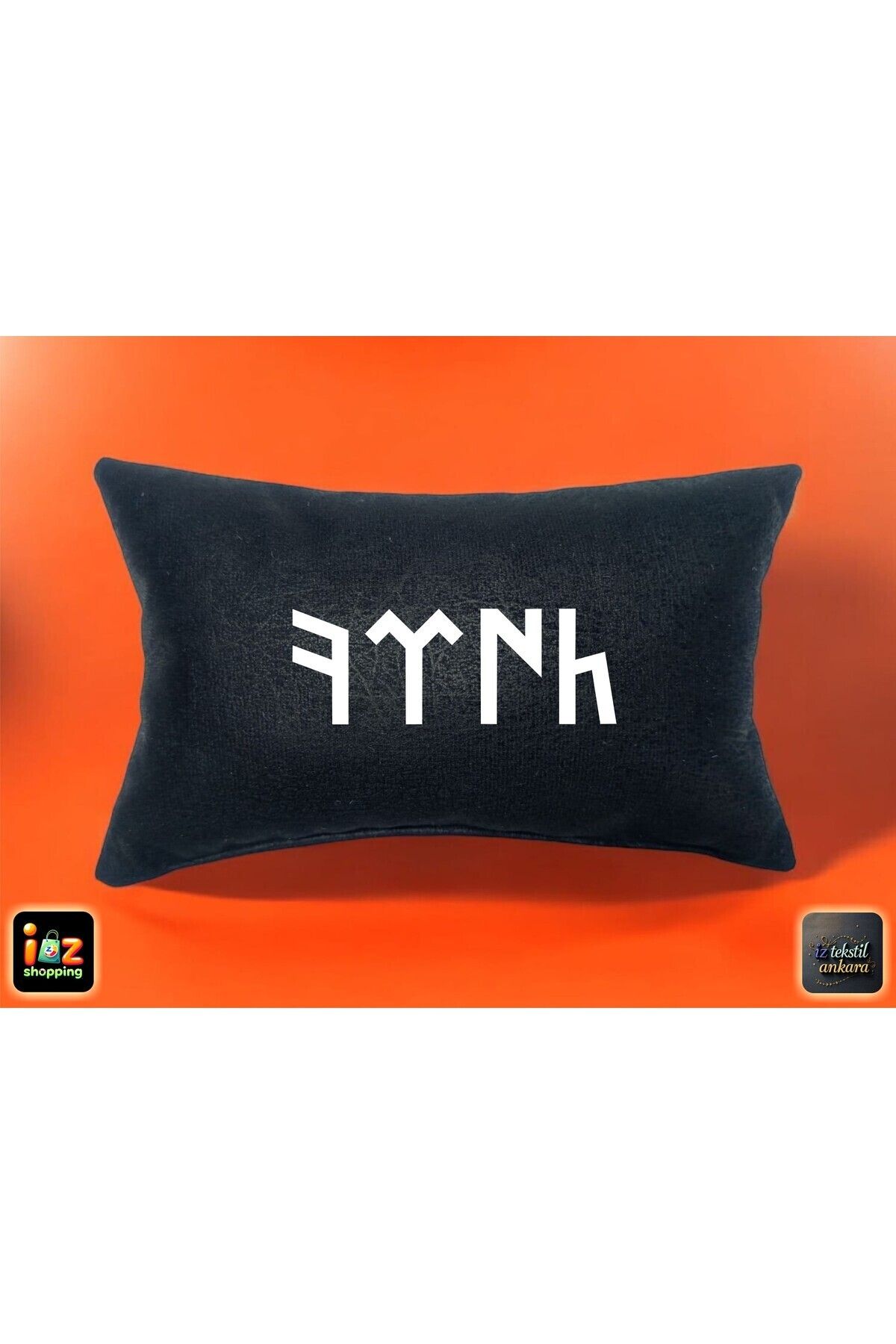 teknotrust Ortopedik Boyun Yastığı, Siyah Kumaş, Baskılı, 16x27cm, 1 adet