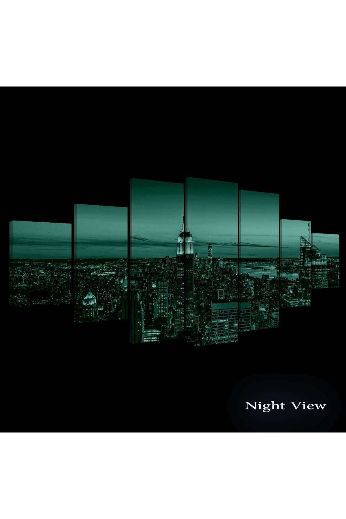 startonight-Set Tablou DualView Startonight Apus in oras, 7 piese, 100 x 240 cm 2
